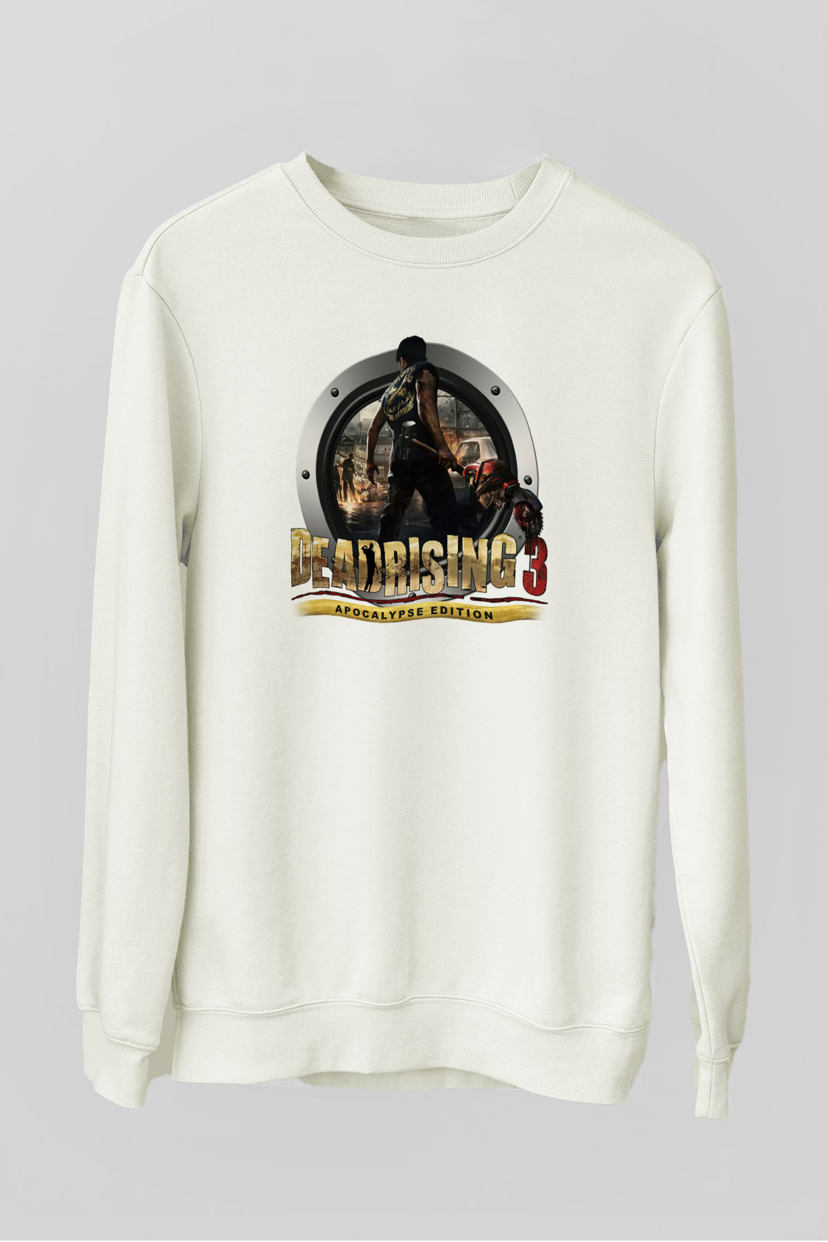 Dead Rising Beyaz Unisex Sweatshirt