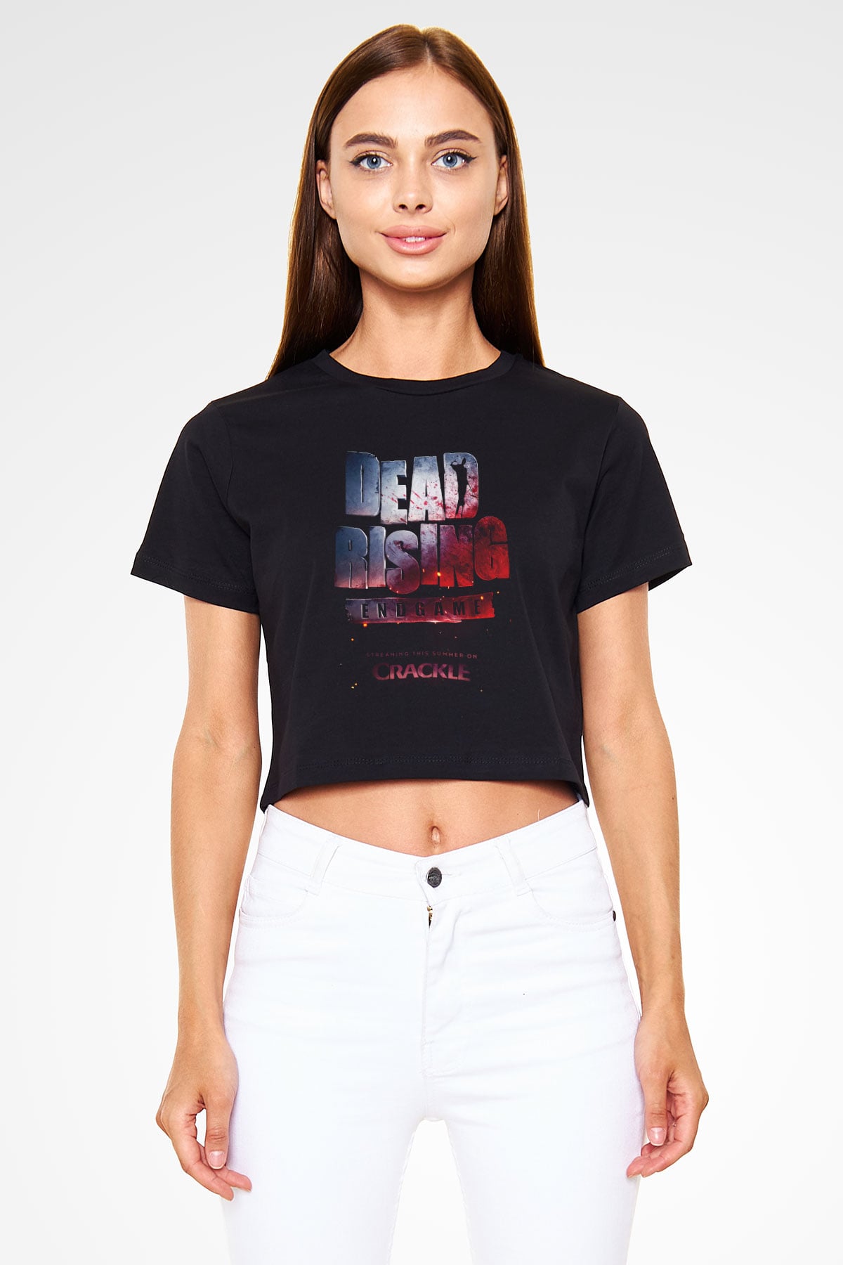 Dead Rising Siyah  Crop Top Tişört