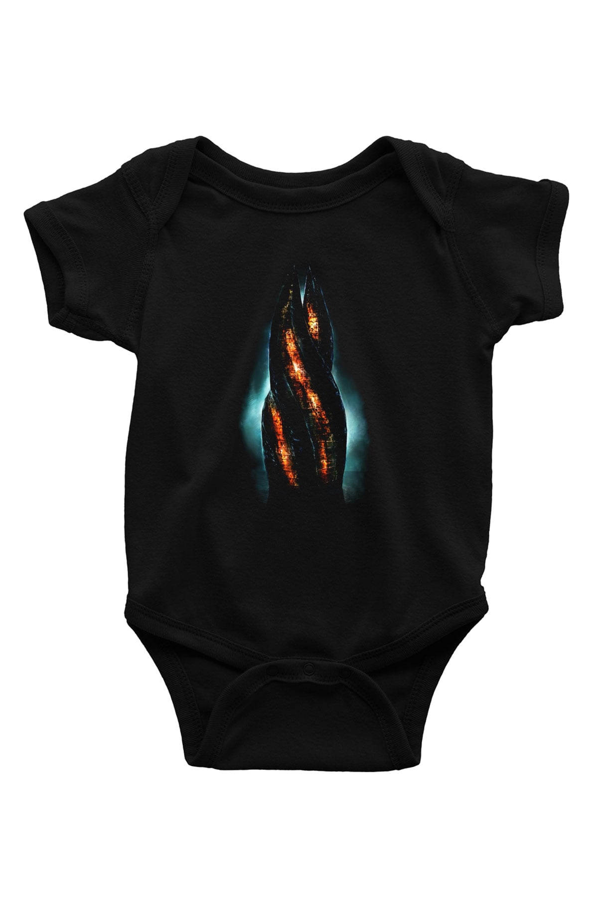 Dead Space Baskılı Siyah Bebek Body - Zıbın