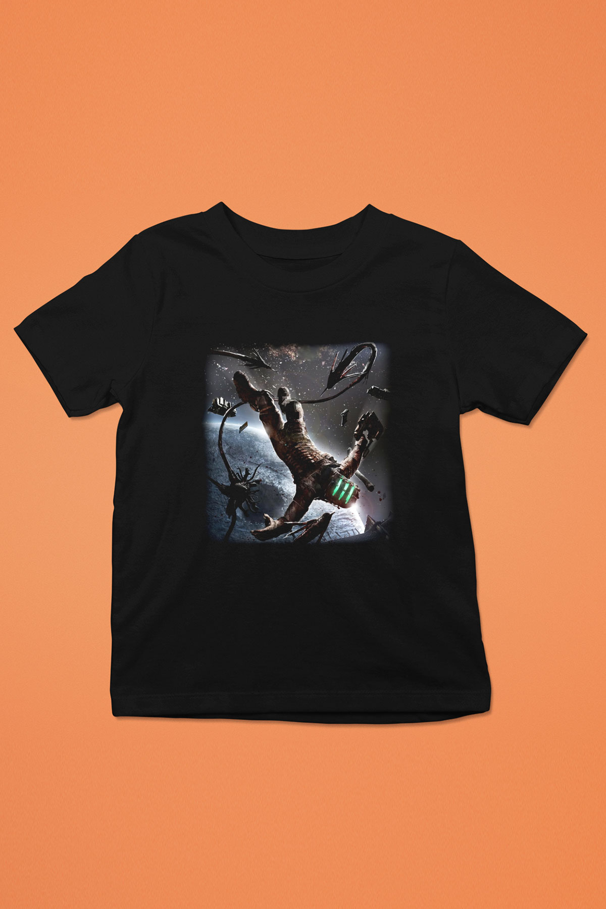 Dead Space Baskılı Siyah Unisex Çocuk Tişört