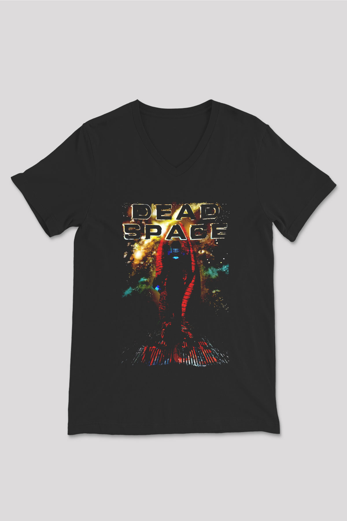 Dead Space Siyah Unisex V Yaka Tişört