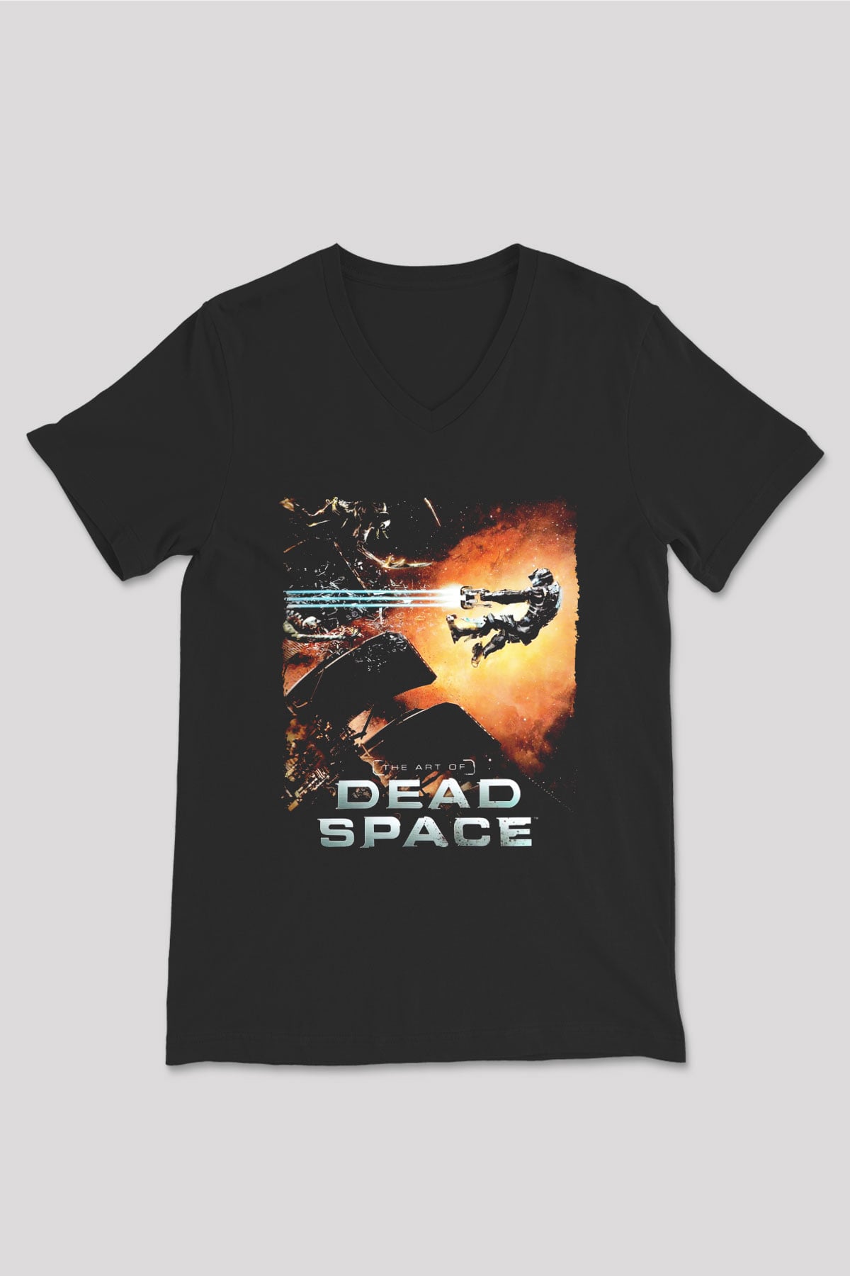 Dead Space Siyah Unisex V Yaka Tişört