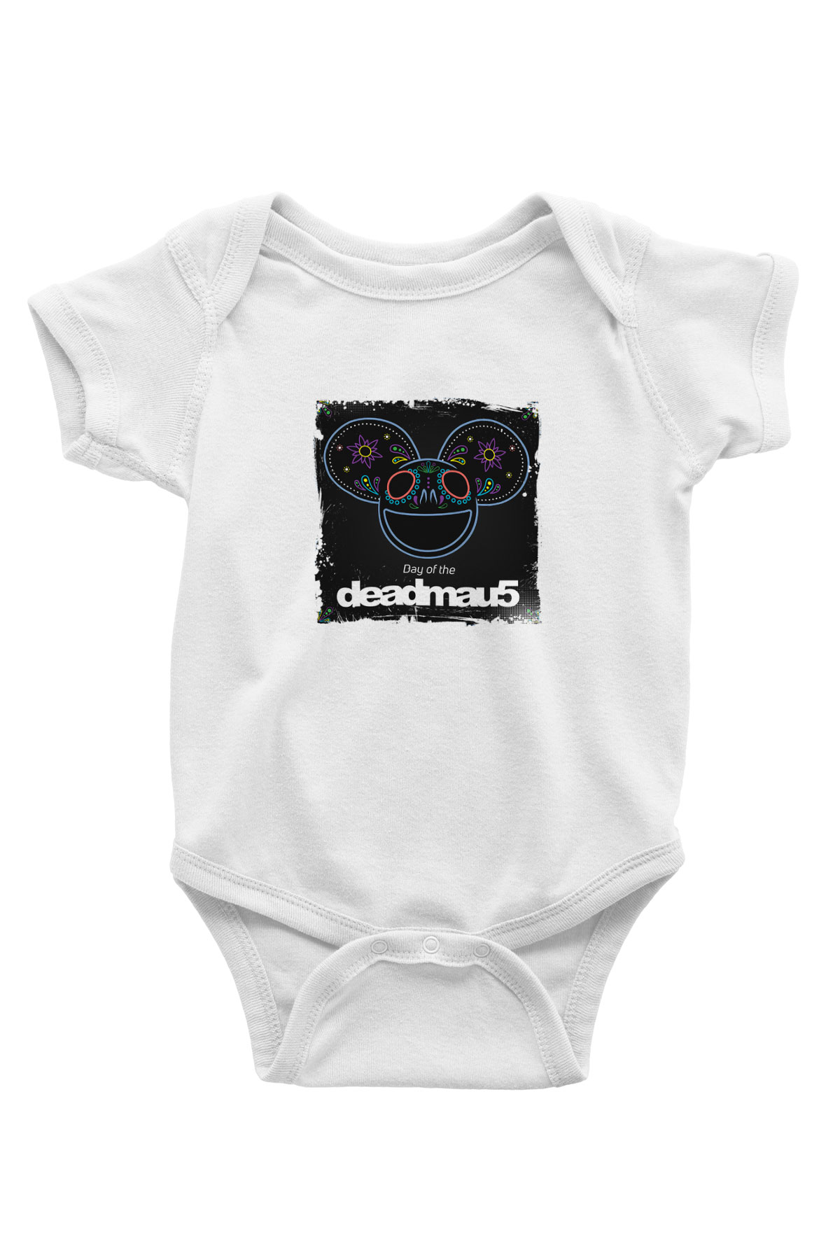 Deadmau5 Baskılı Beyaz Bebek Body - Zıbın