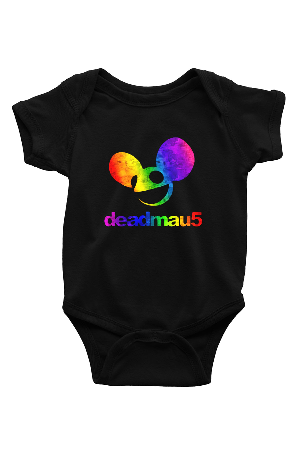 Deadmau5 Baskılı Siyah Bebek Body - Zıbın
