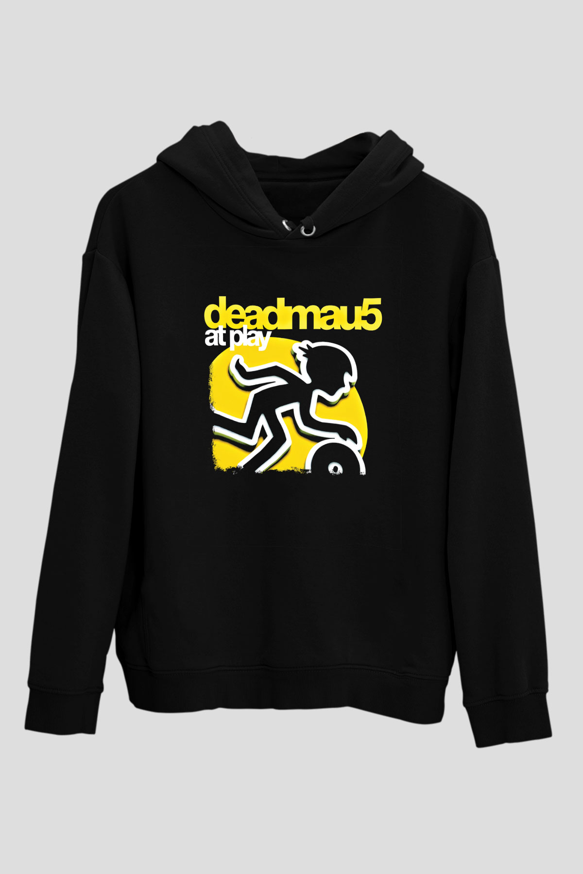 Deadmau5 Baskılı Unisex Siyah Hoodie