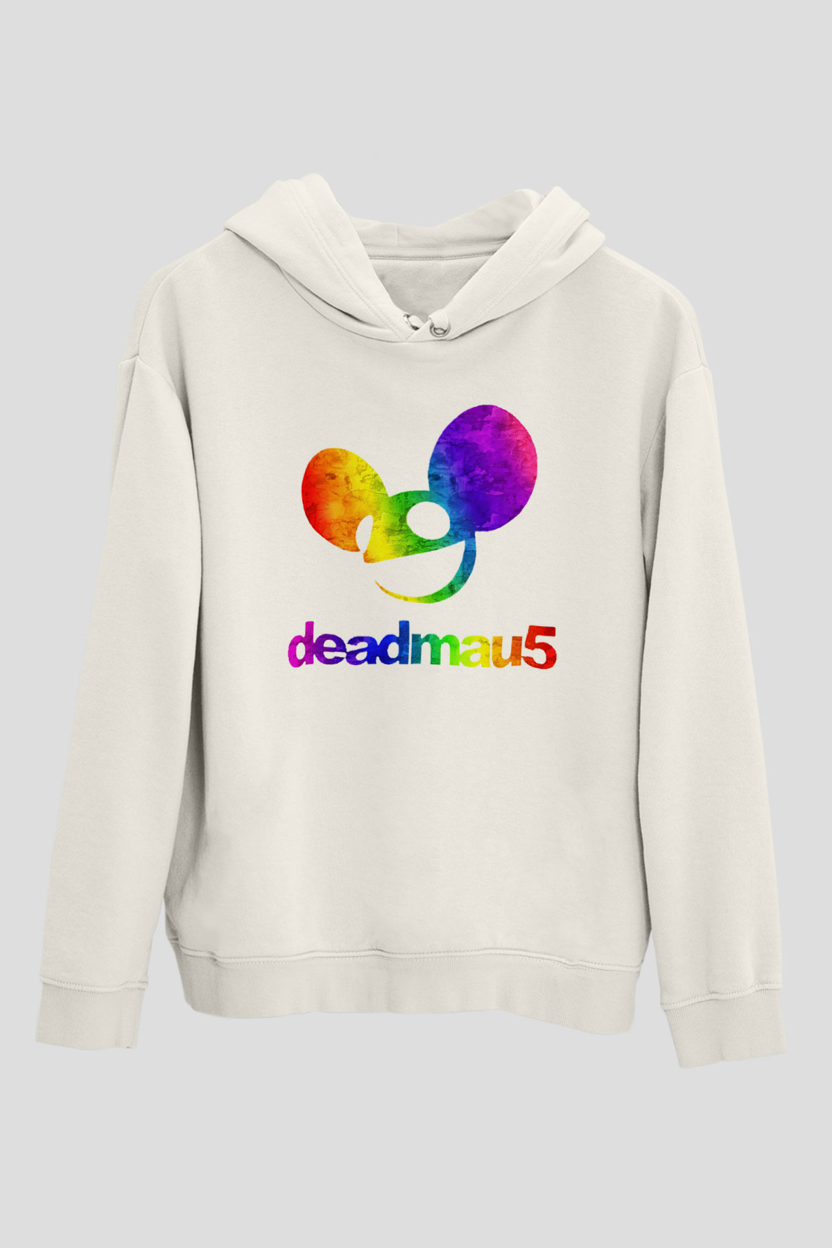 Deadmau5 Beyaz Unisex Kapşonlu Sweatshirt