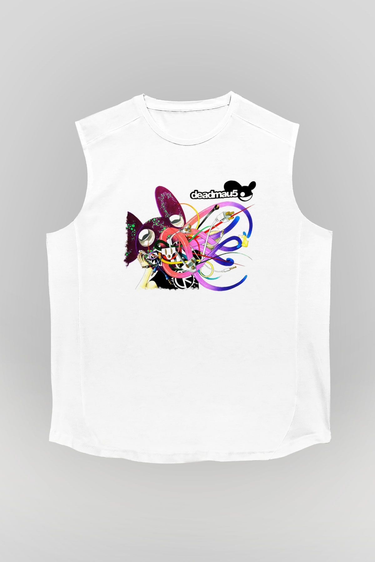 Deadmau5 Beyaz Unisex Kolsuz Tişört