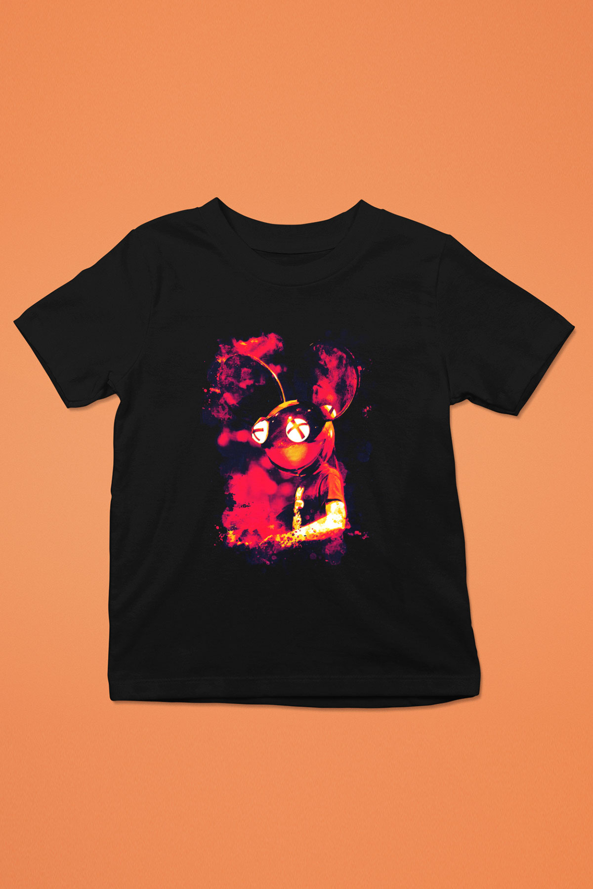 Deadmau5 Siyah Unisex Çocuk Tişört
