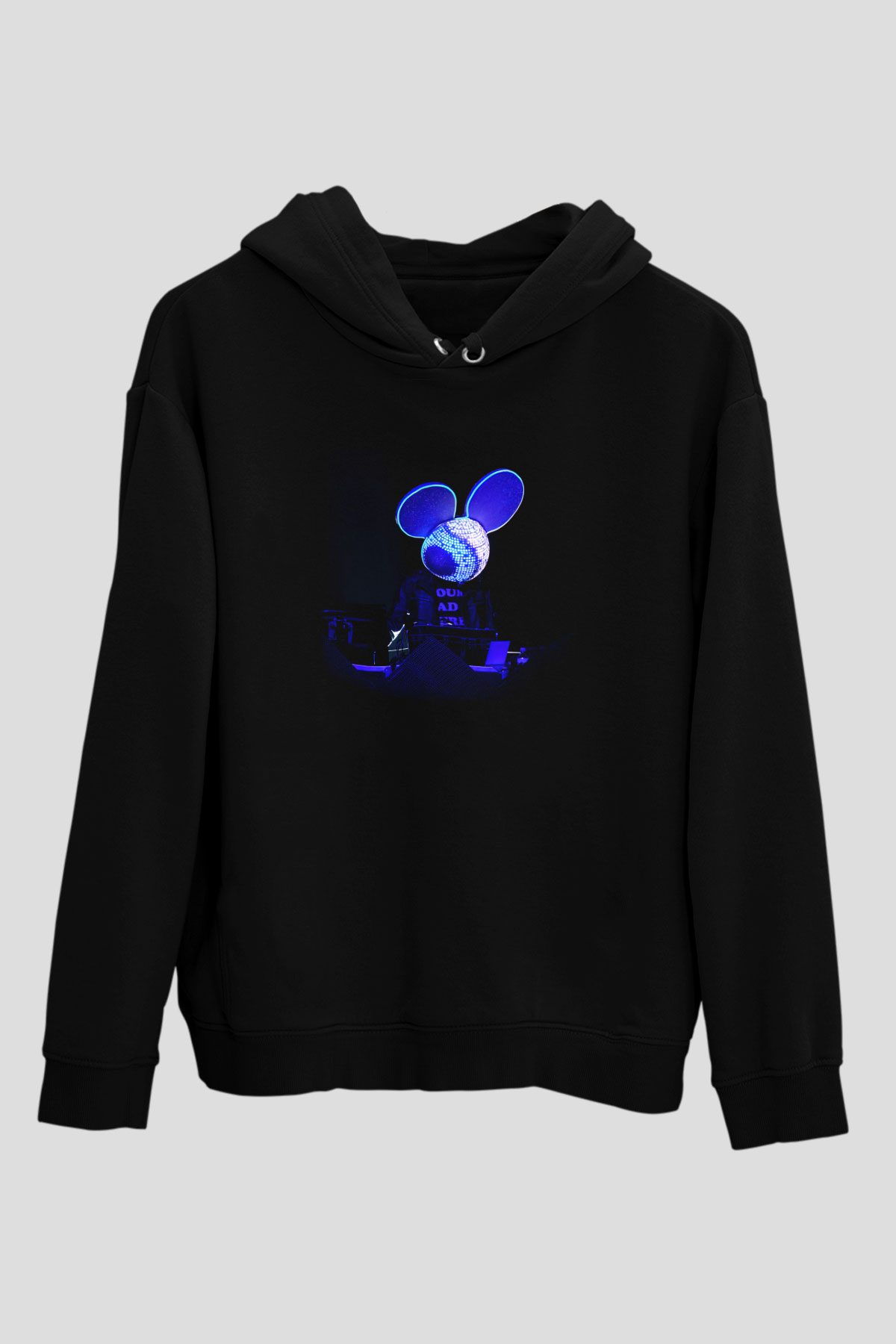 Deadmau5 Siyah Unisex Kapüşonlu Sweatshirt