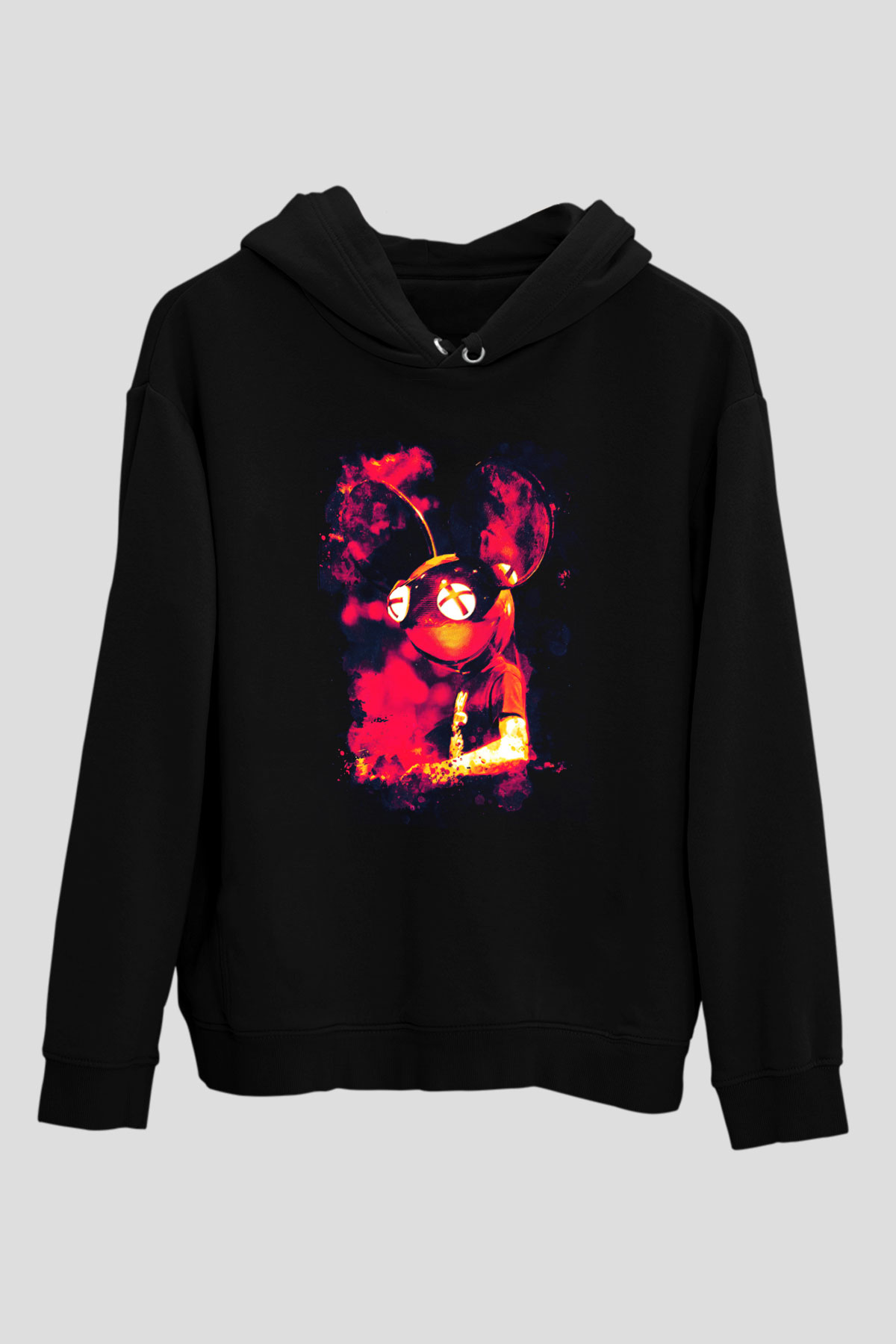 Deadmau5 Siyah Unisex Kapüşonlu Sweatshirt