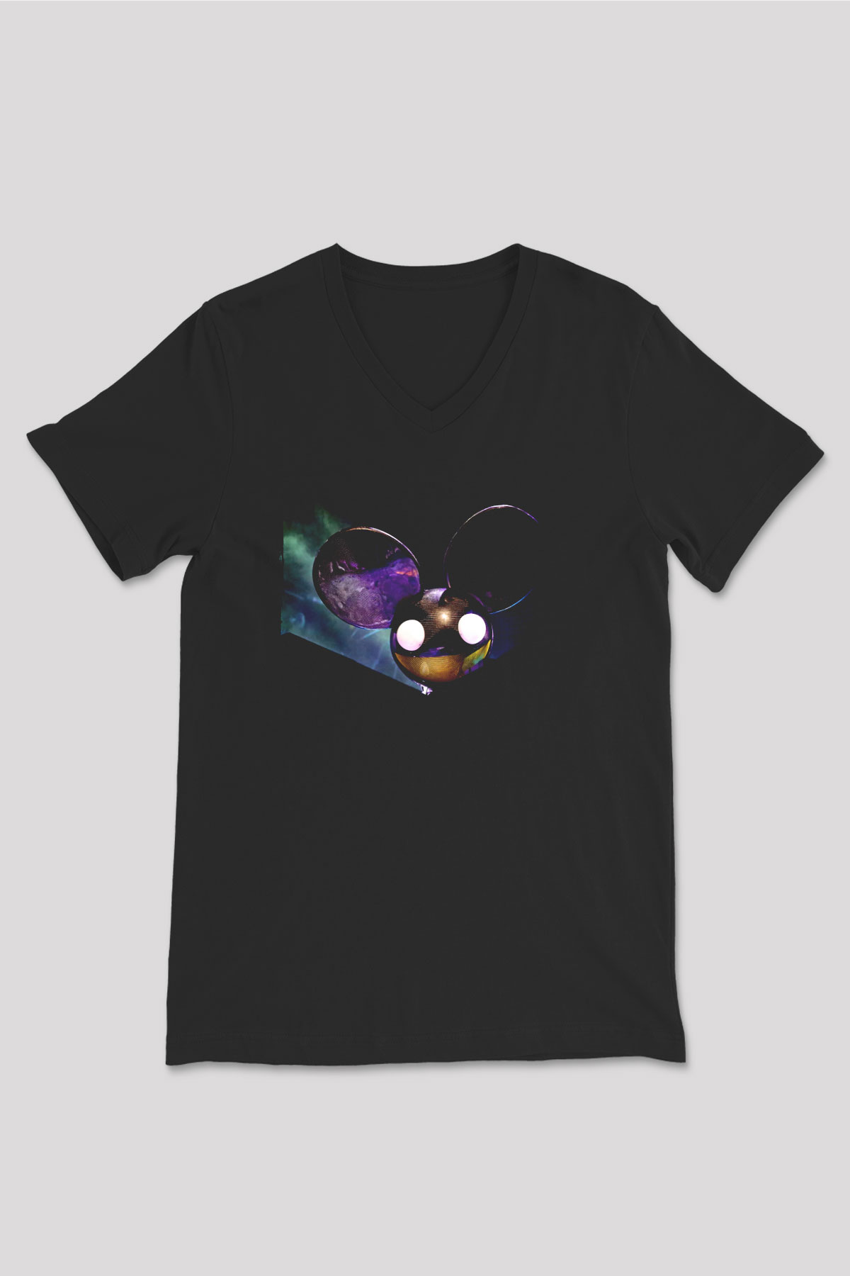 Deadmau5 Siyah Unisex V Yaka Tişört