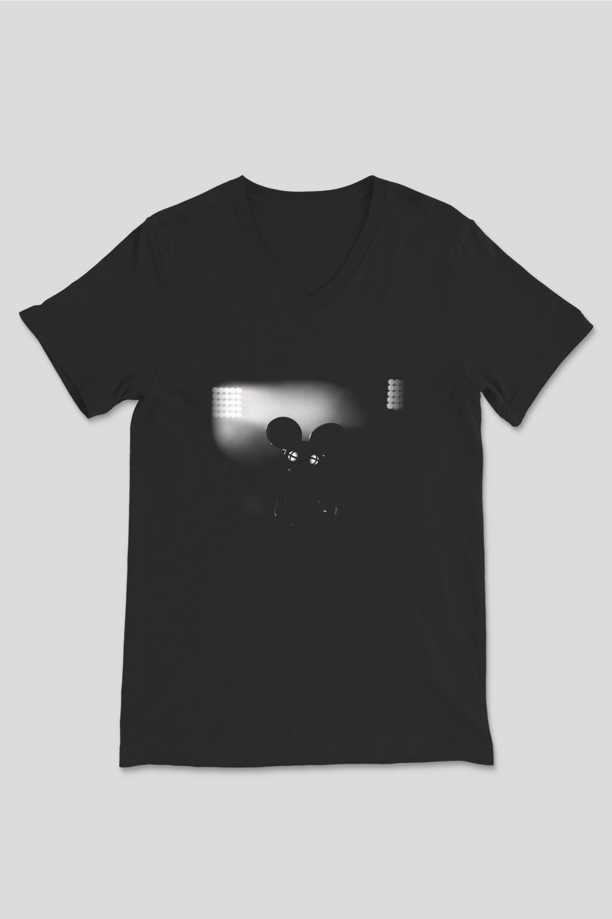 Deadmau5 Siyah Unisex V Yaka Tişört T-Shirt