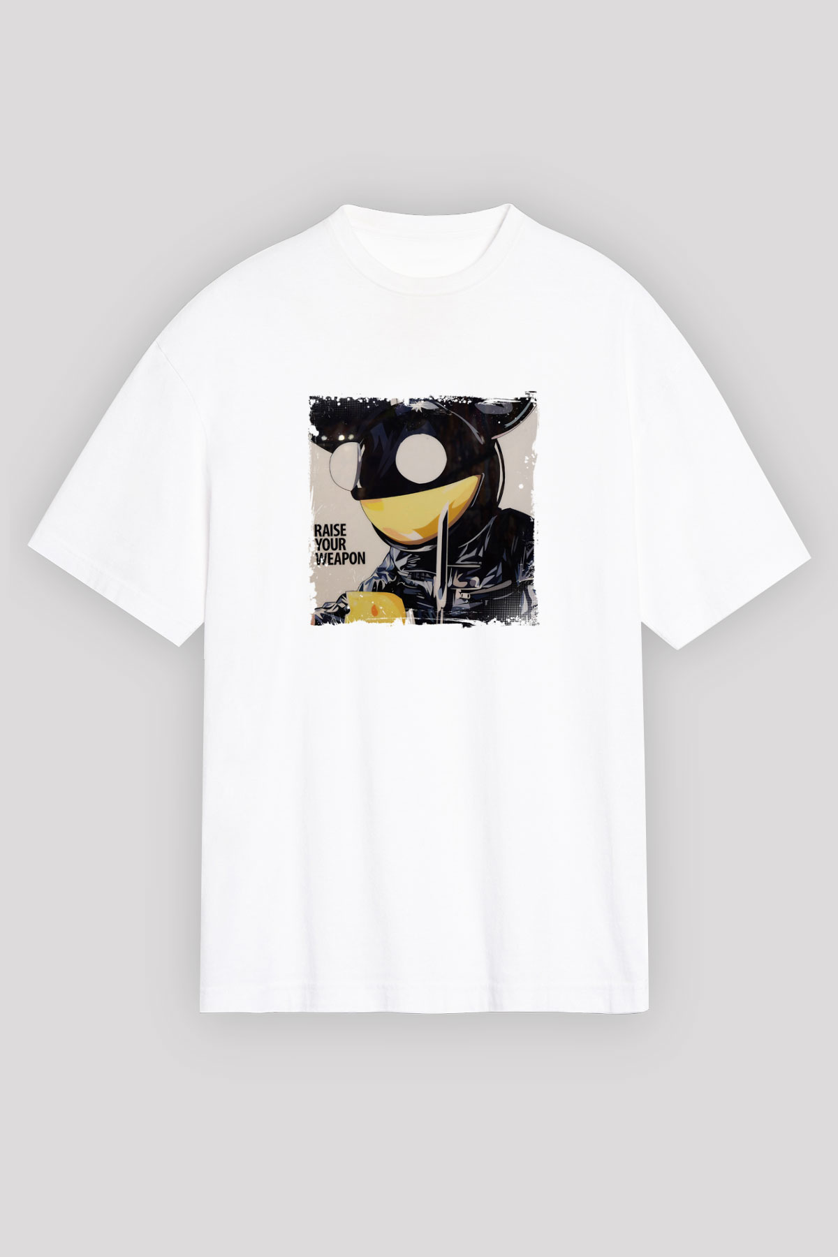 Deadmau5Baskılı Beyaz Tişört