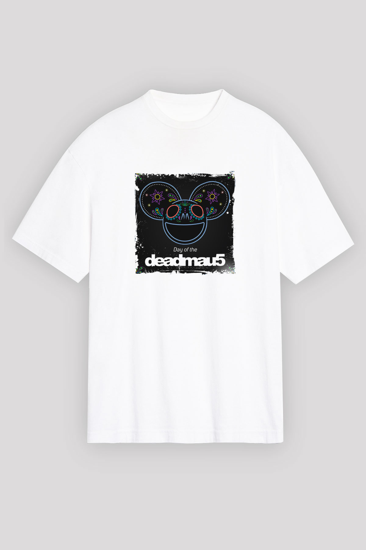 Deadmau5Baskılı Beyaz Tişört