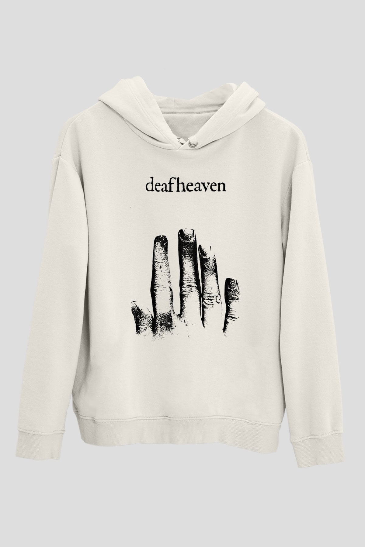 Deafheaven Baskılı Unisex Beyaz Hoodie