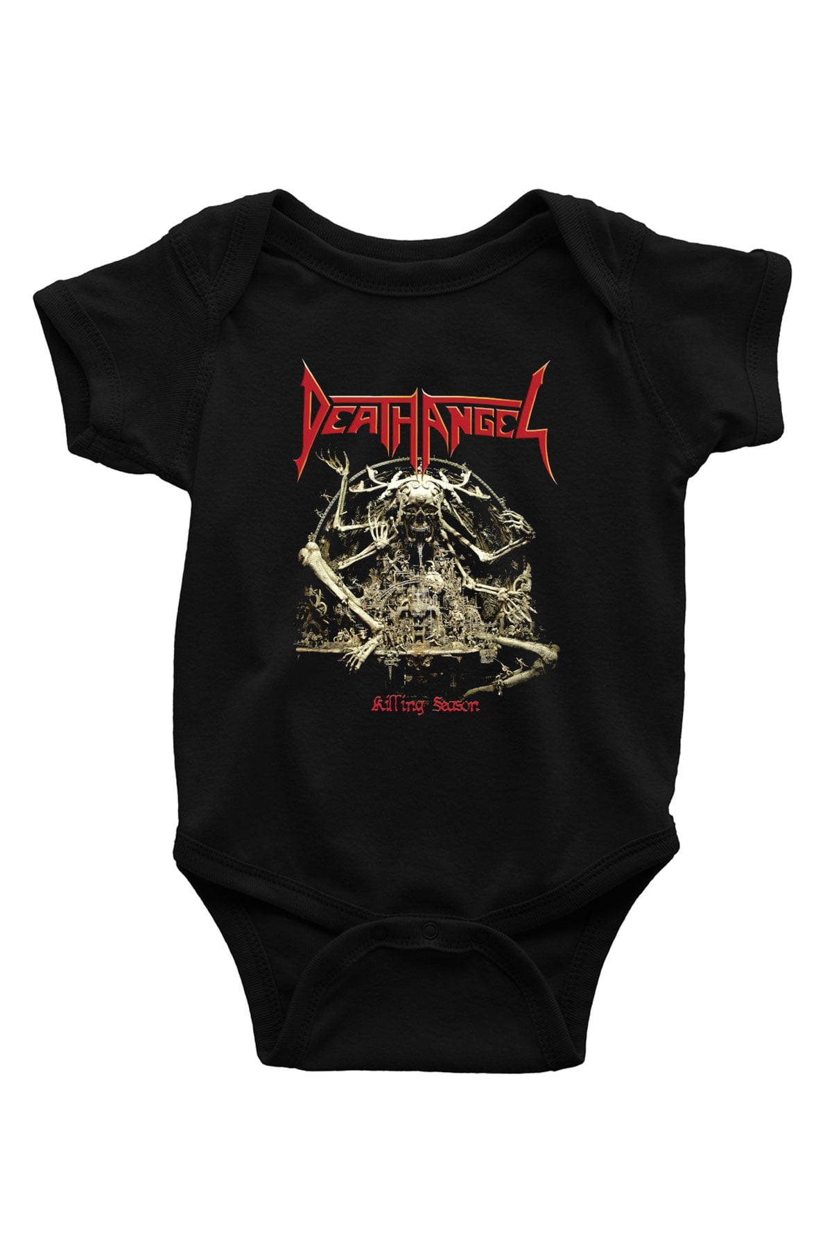 Death Angel Baskılı Siyah Bebek Body - Zıbın