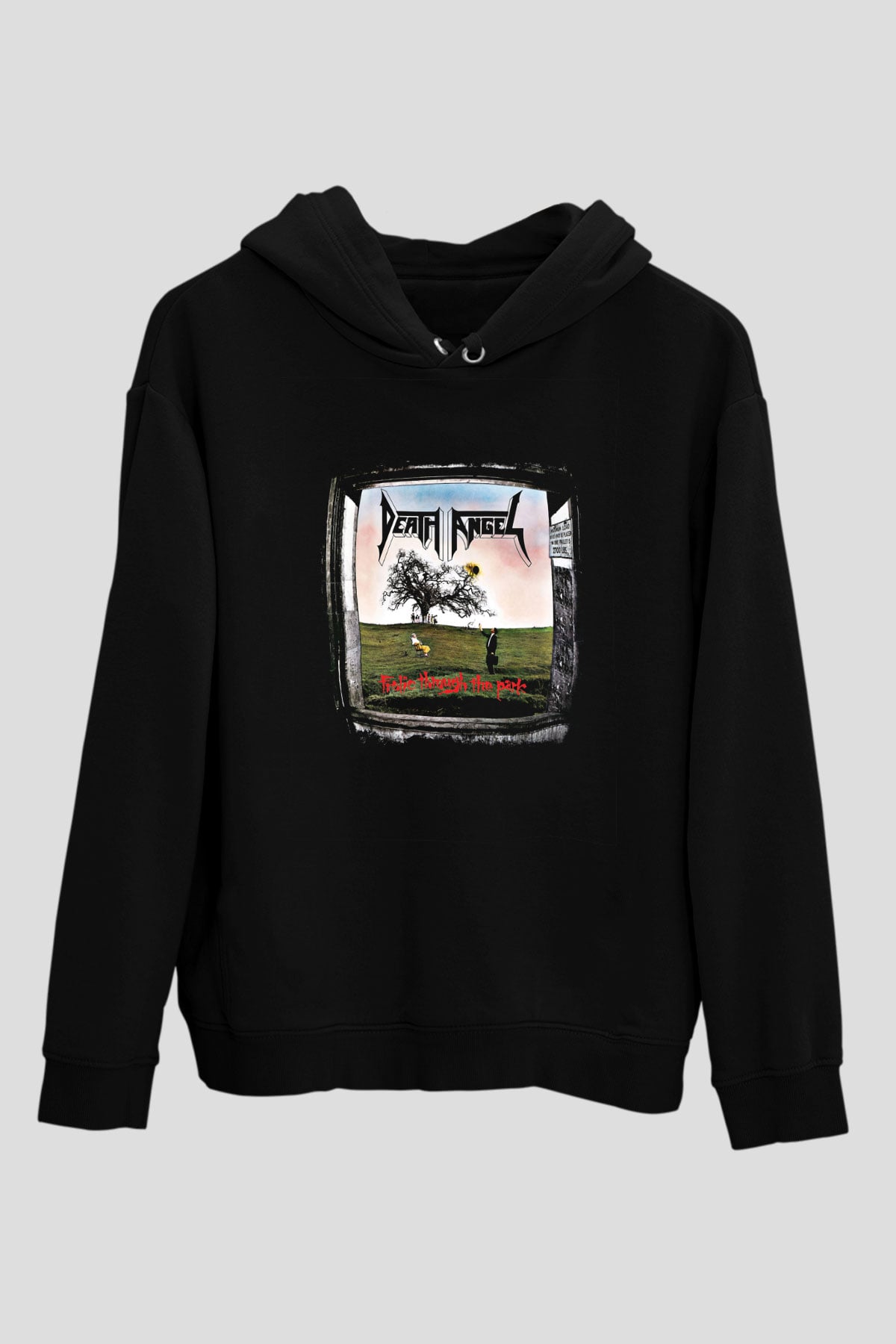 Death Angel Baskılı Unisex Siyah Hoodie
