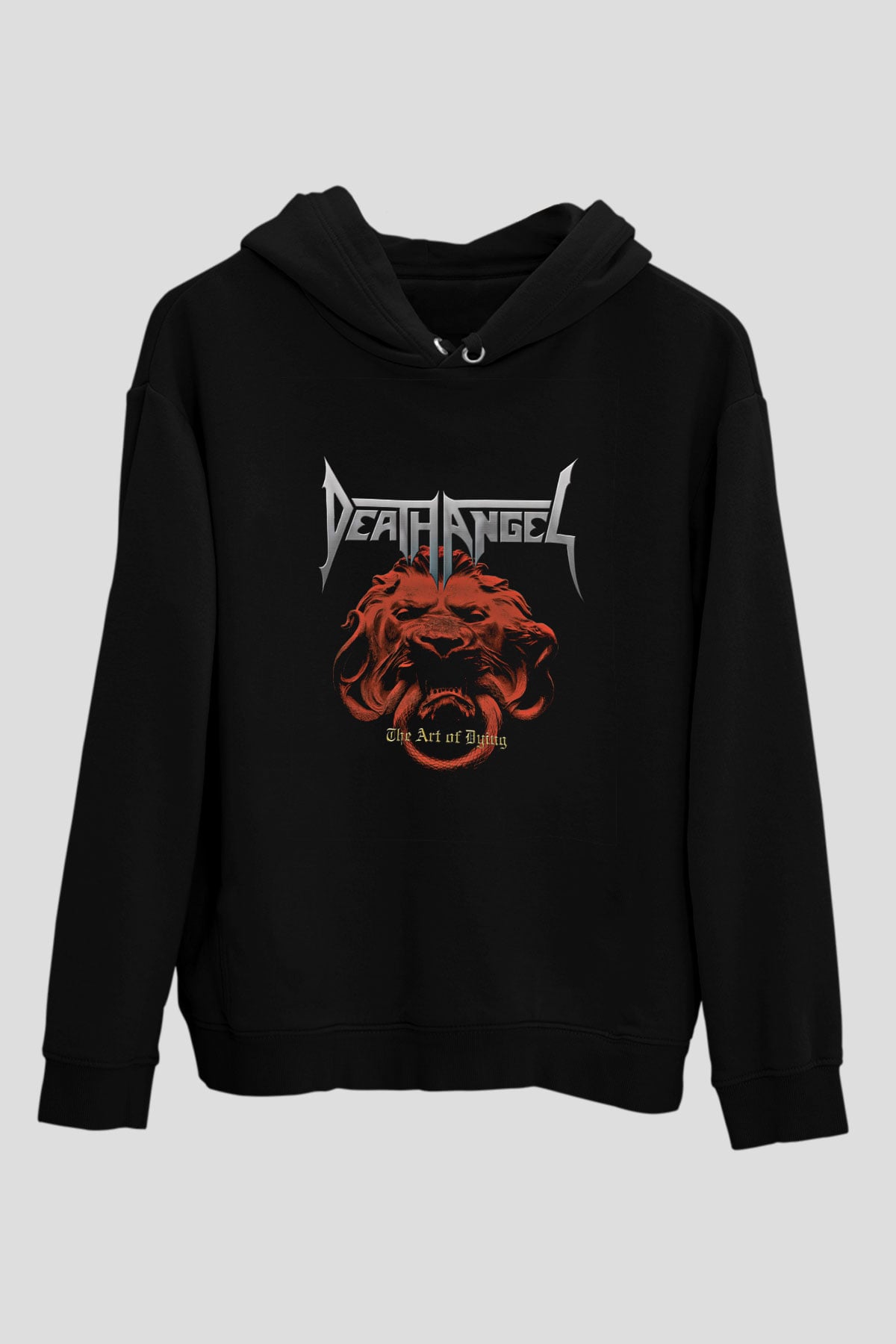 Death Angel Baskılı Unisex Siyah Hoodie