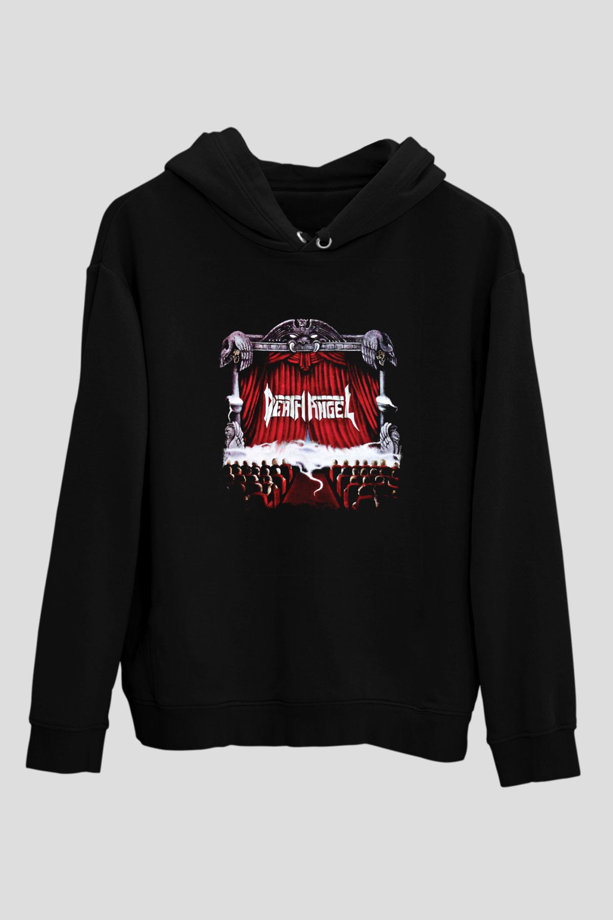 Death Angel Baskılı Unisex Siyah Hoodie