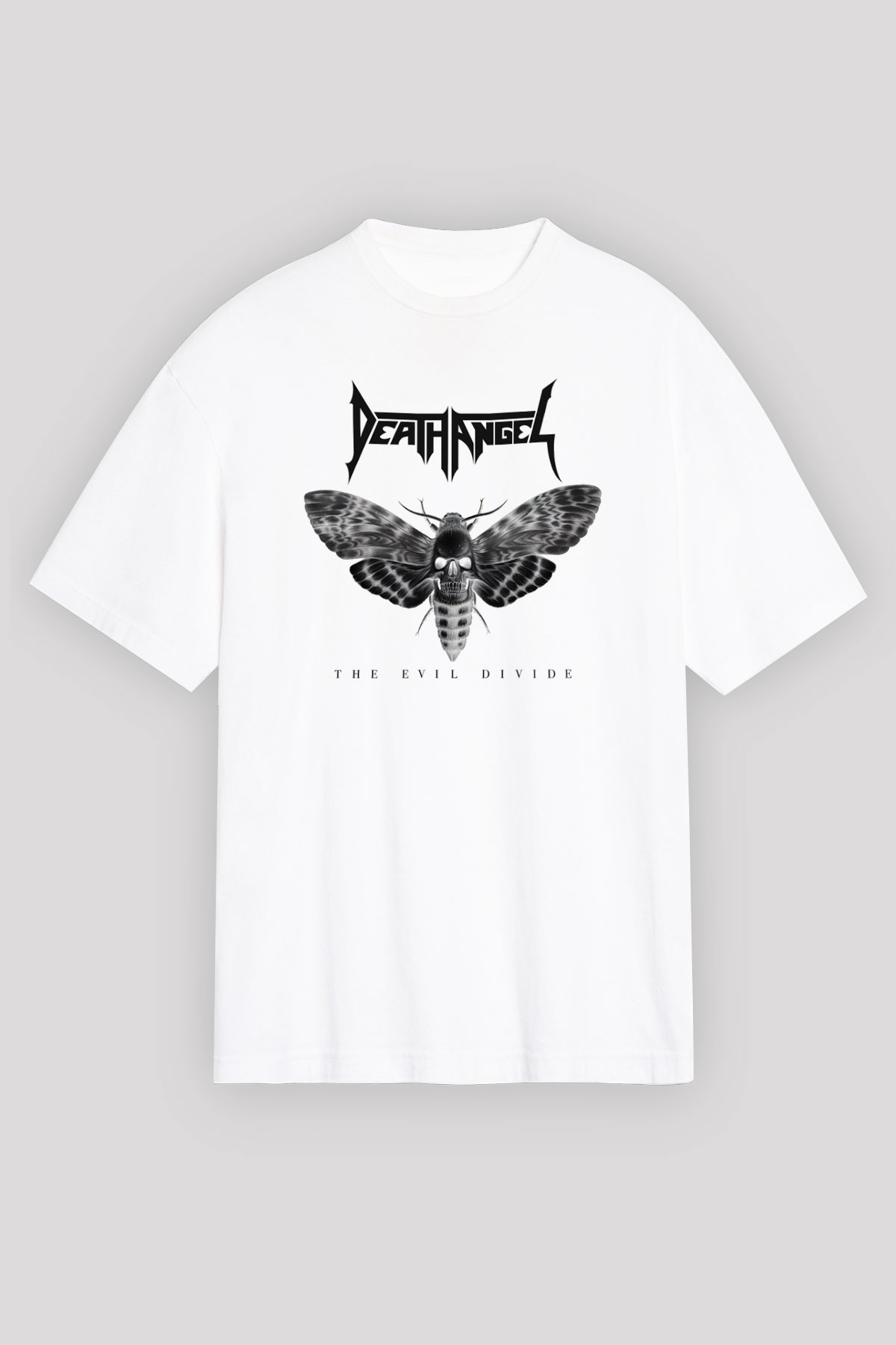 Death Angel Beyaz Unisex Oversize Tişört T-Shirt