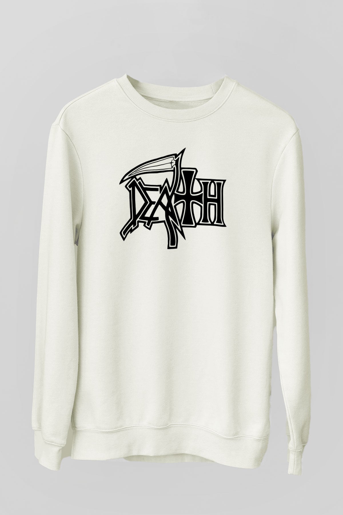 Death Beyaz Unisex Sweatshirt