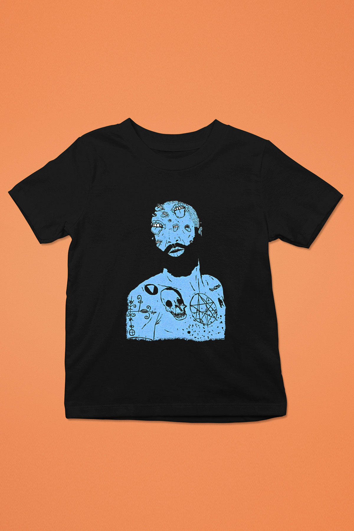 Death Grips Baskılı Unisex Siyah Çocuk Tişört - Tshirt