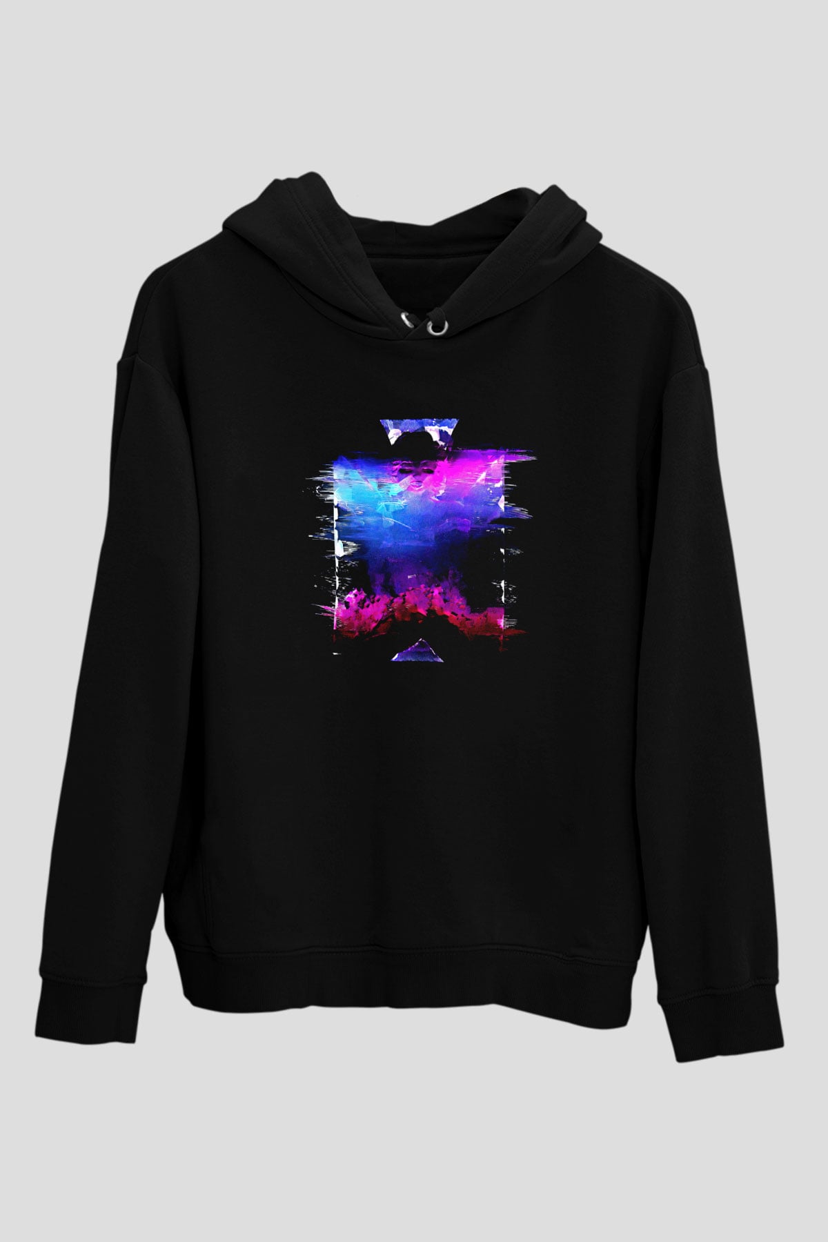 Death Grips Baskılı Unisex Siyah Hoodie