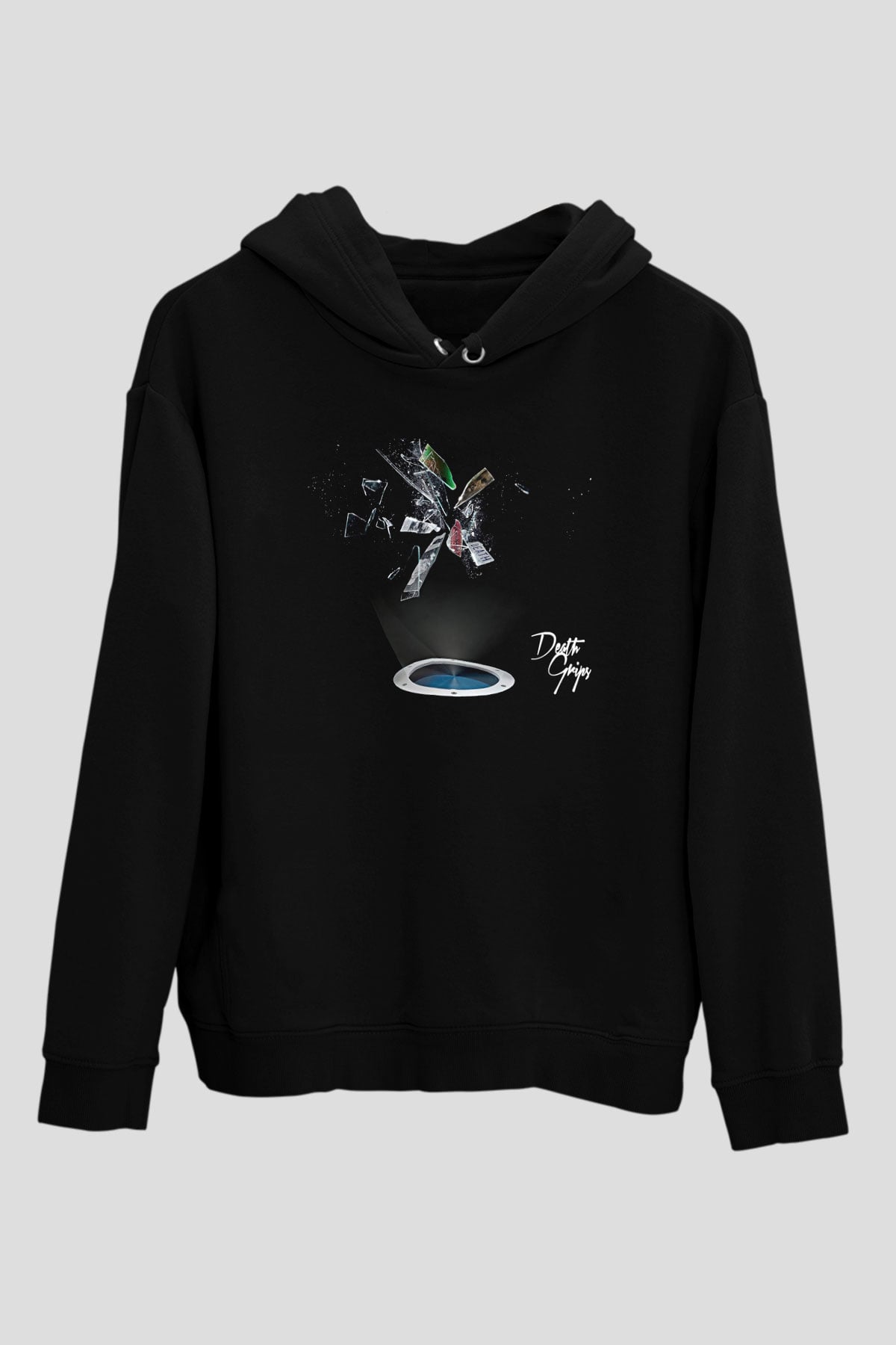 Death Grips Baskılı Unisex Siyah Hoodie