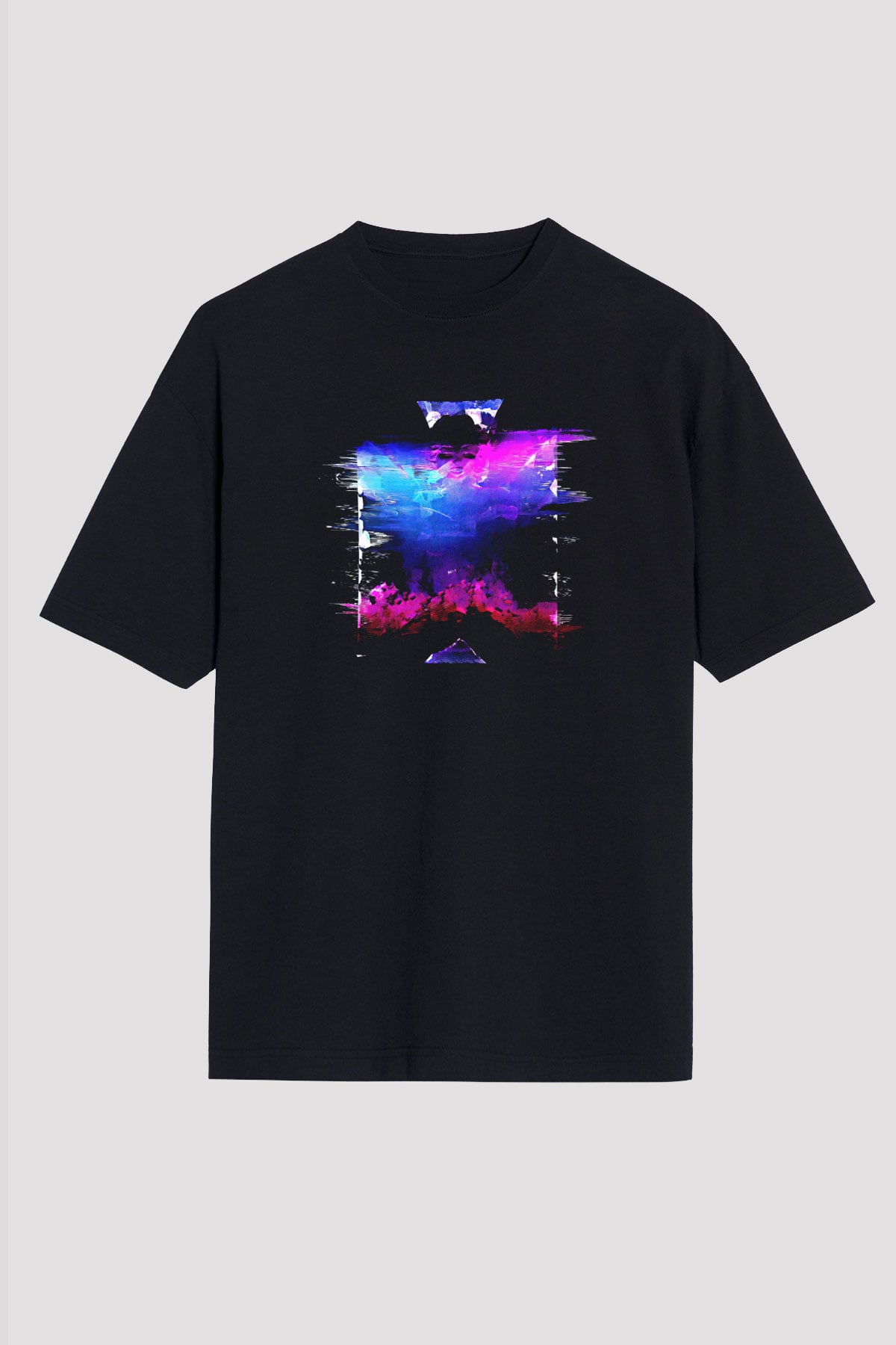 Death Grips Baskılı Unisex Siyah Oversize Tişört - Tshirt