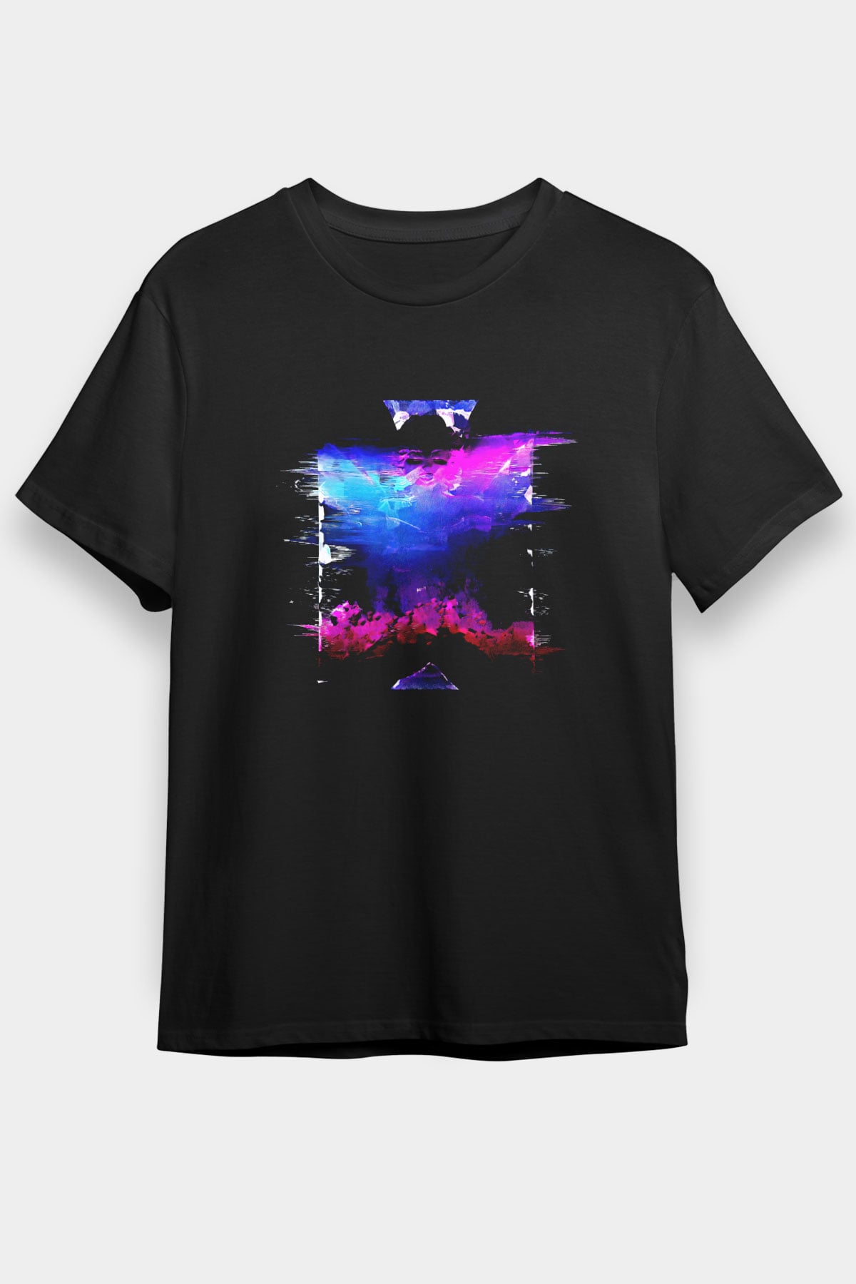 Death Grips Baskılı Unisex Siyah Tişört - Tshirt