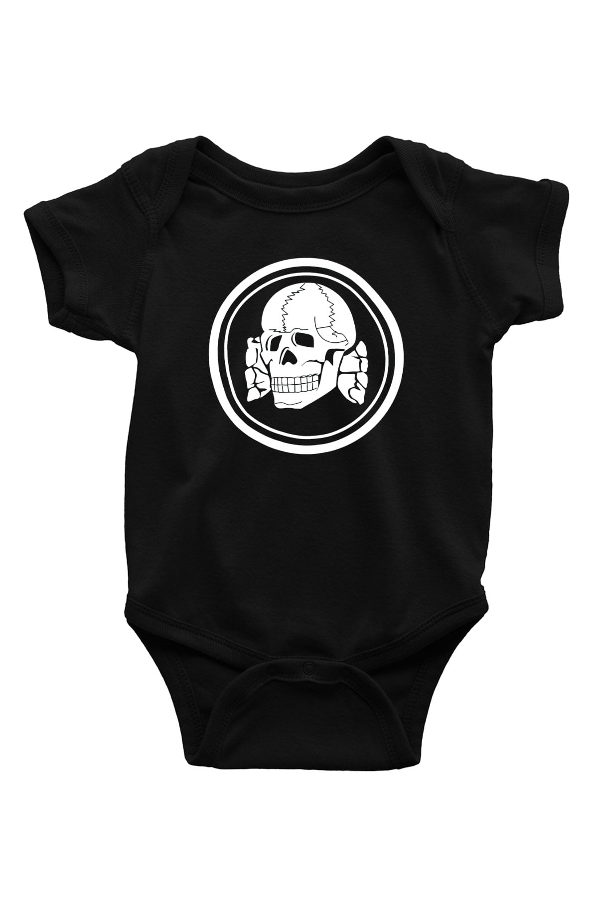 Death in June Baskılı Siyah Bebek Body - Zıbın