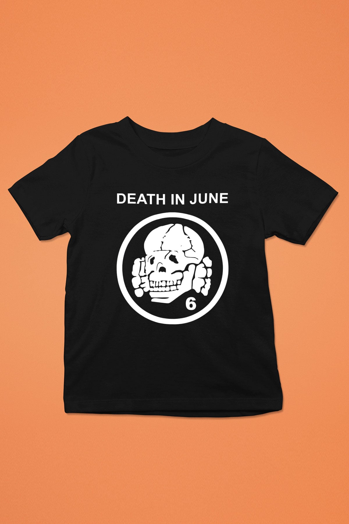 Death in June Baskılı Siyah Unisex Çocuk Tişört