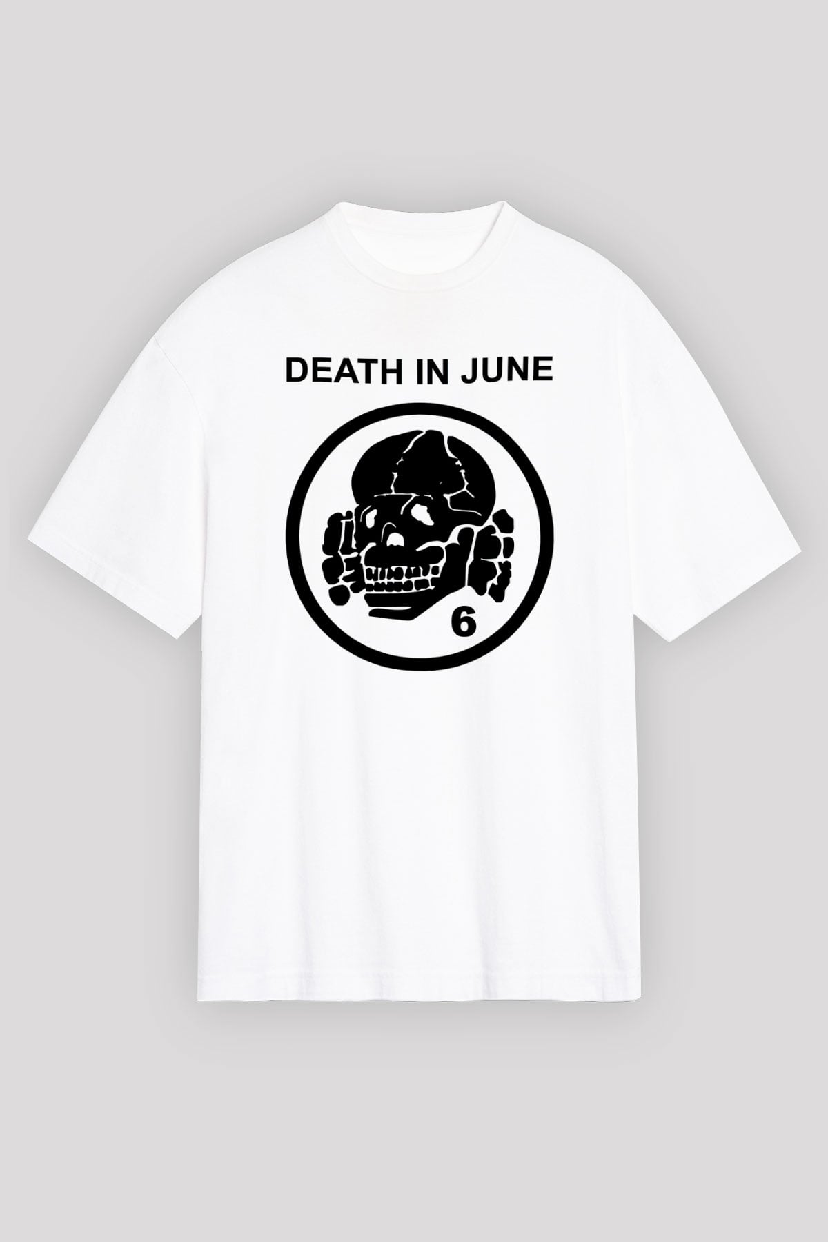 Death in June Beyaz Unisex Oversize Tişört T-Shirt
