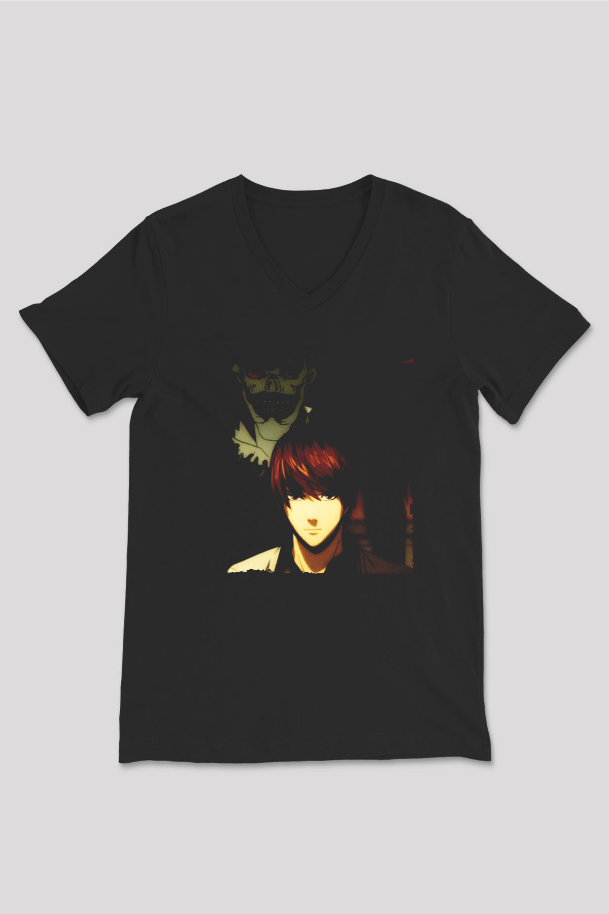 Death Note Siyah Unisex V Yaka Tişört T-Shirt