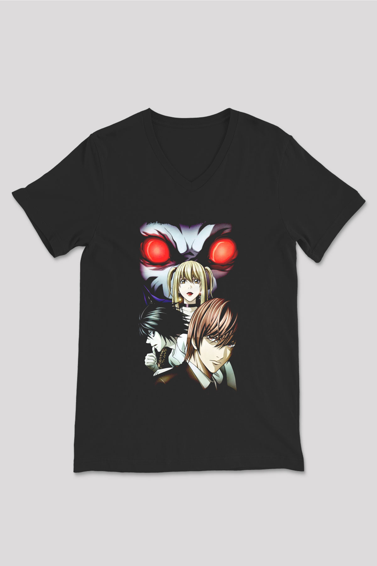Death Note Siyah Unisex V Yaka Tişört
