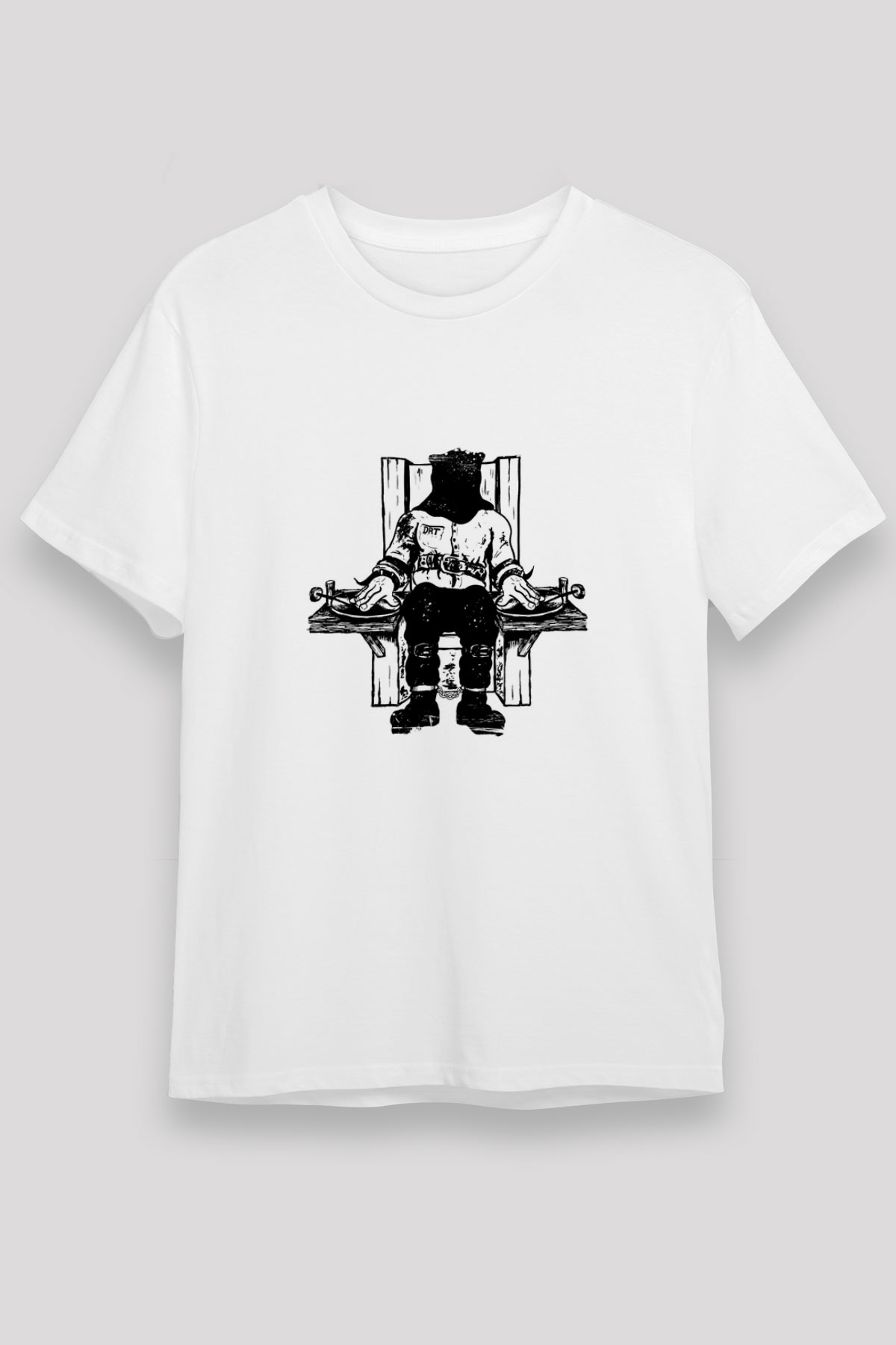 Death Row Records Baskılı Unisex Beyaz Tişört