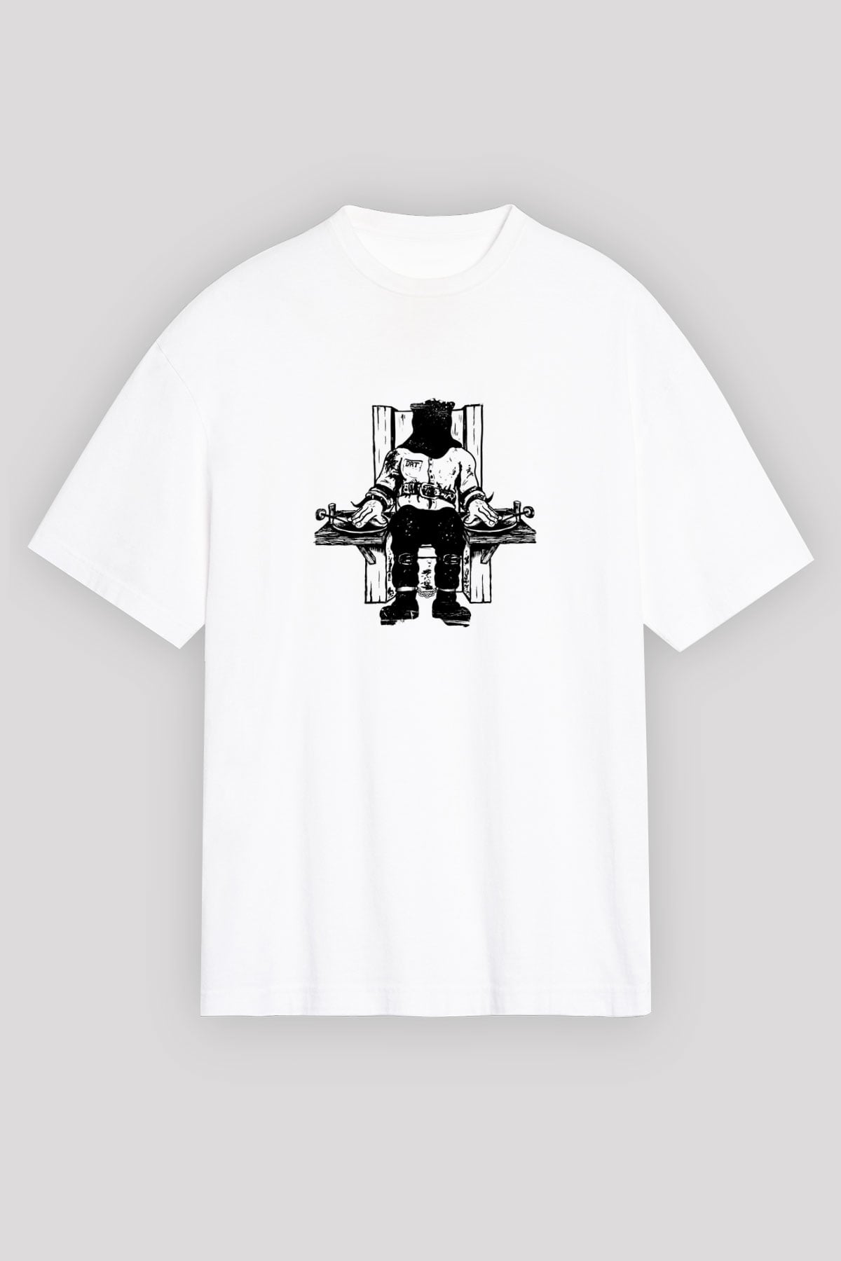 Death Row Records Baskılı Unisex Beyaz Tişört