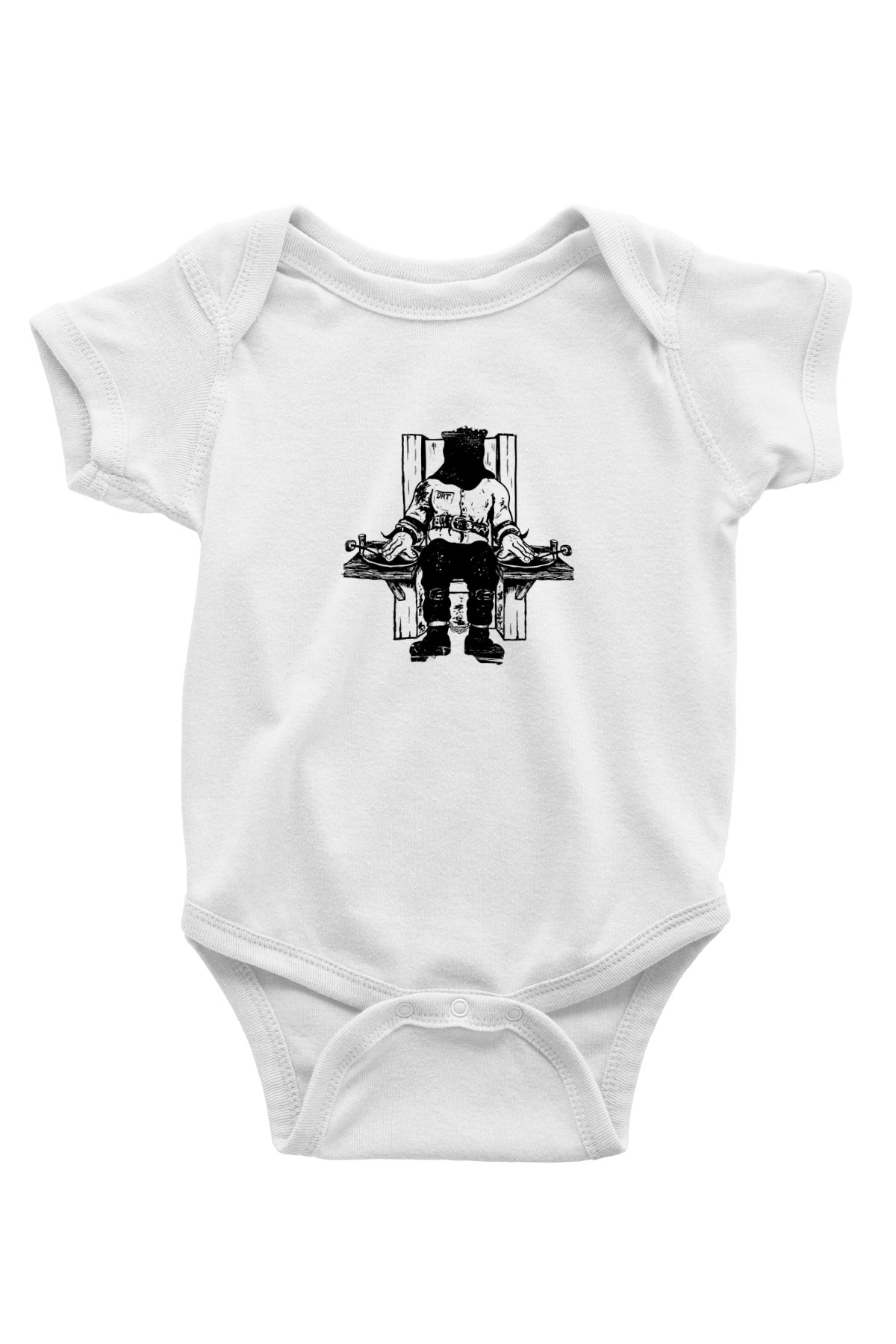 Death Row Records Baskılı Unisex Beyaz Bebek Body - Zıbın