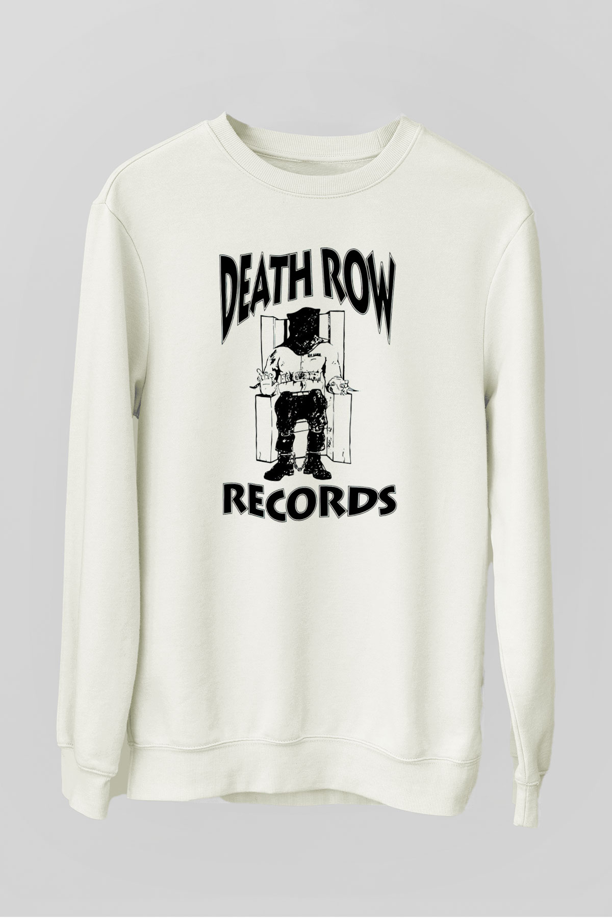 Death Row Records Beyaz Unisex Sweatshirt