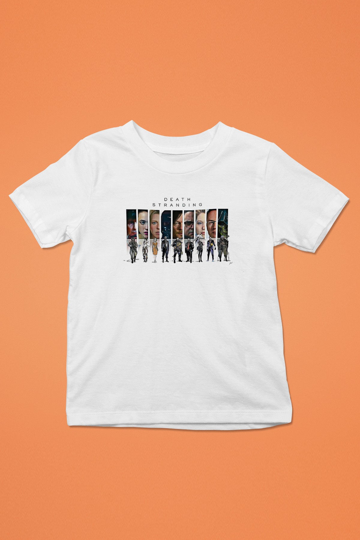 Death Stranding Baskılı Beyaz Unisex Beyaz Çocuk Tişört - Tshirt