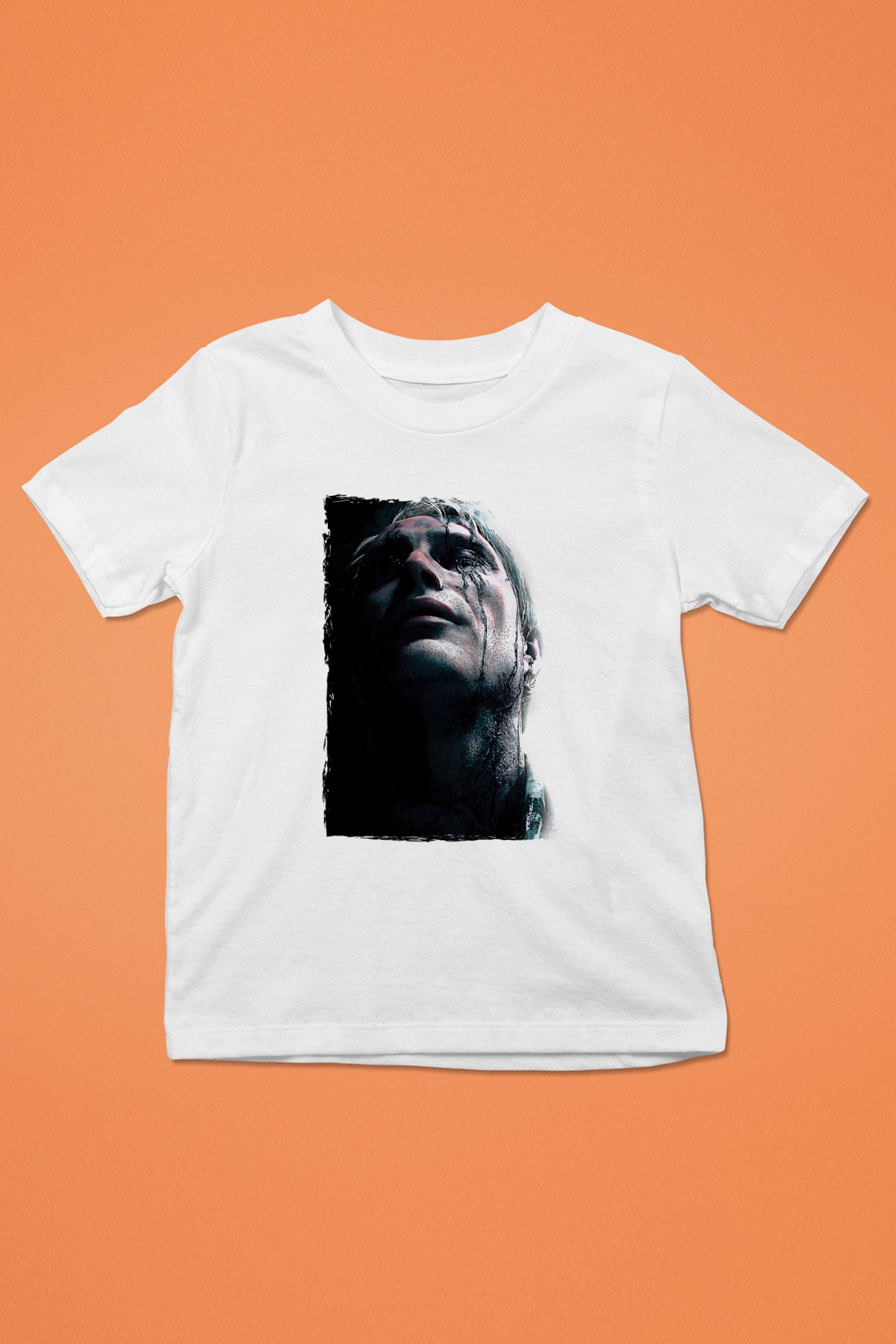 Death Stranding Baskılı Beyaz Unisex Beyaz Çocuk Tişört - Tshirt