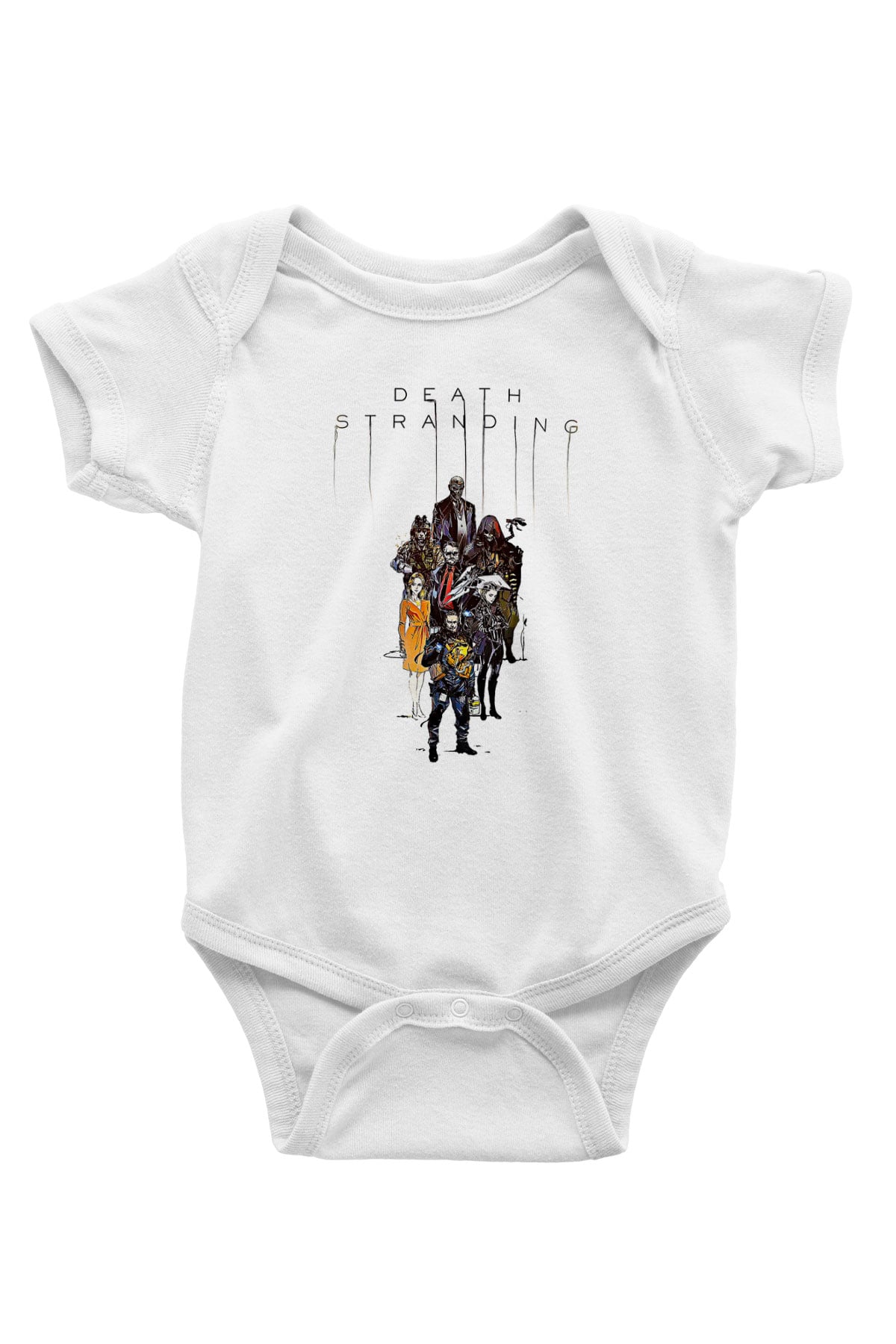 Death Stranding Baskılı Beyaz Unisex Bebek Body - Zıbın