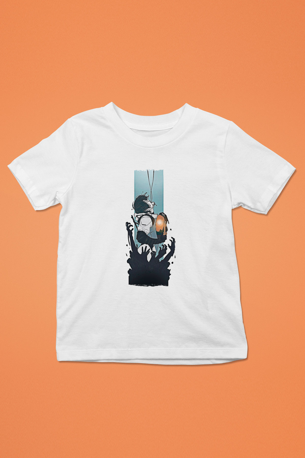 Death Stranding Baskılı Beyaz Unisex Beyaz Çocuk Tişört - Tshirt