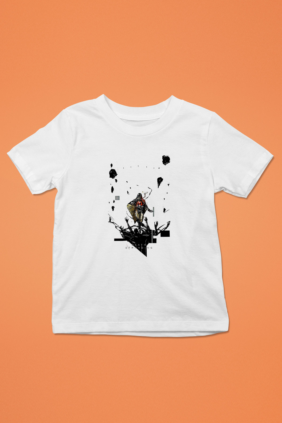Death Stranding Baskılı Beyaz Unisex Beyaz Çocuk Tişört - Tshirt
