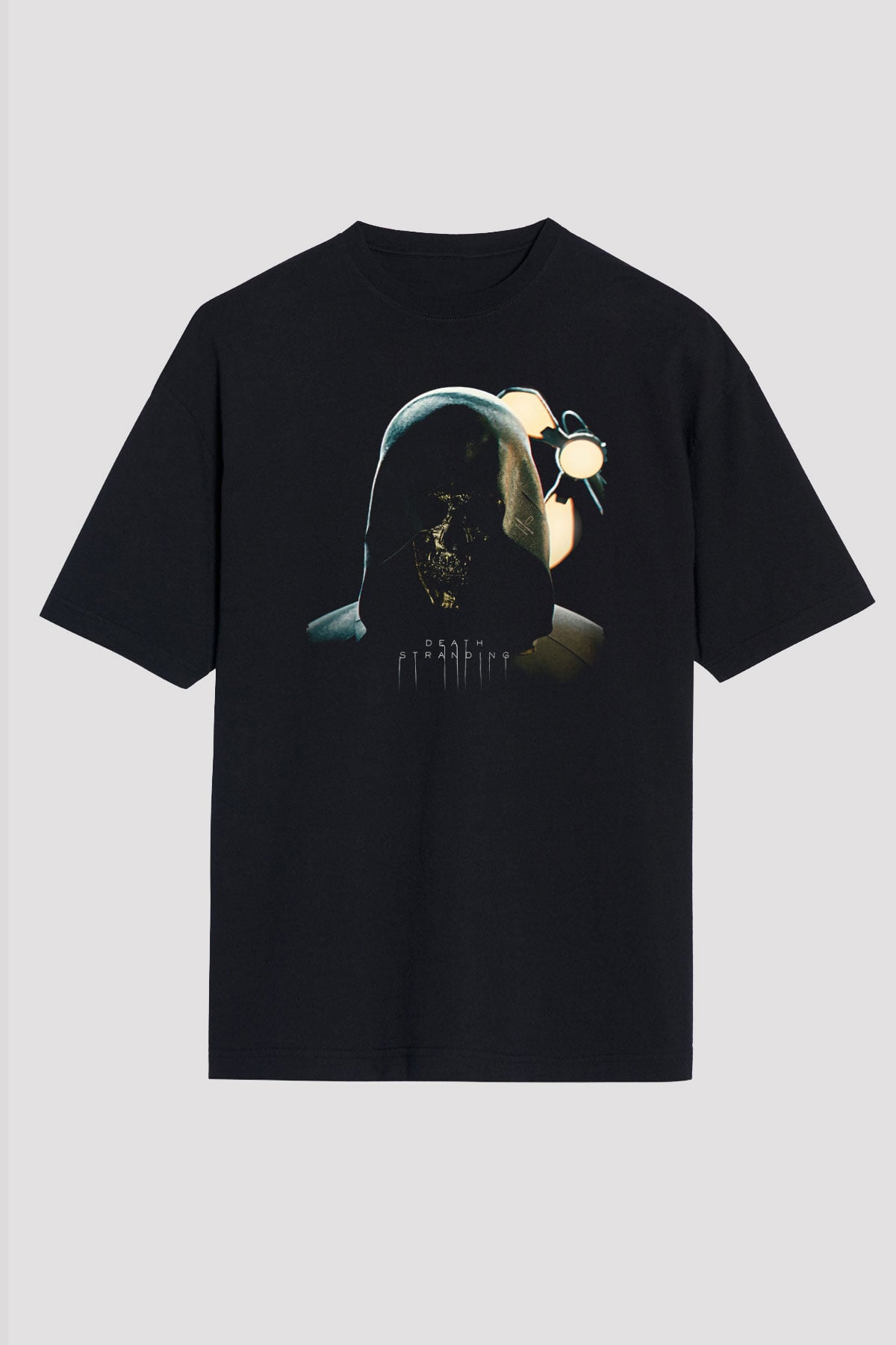 Death Stranding Baskılı Unisex Siyah Oversize Tişört - Tshirt