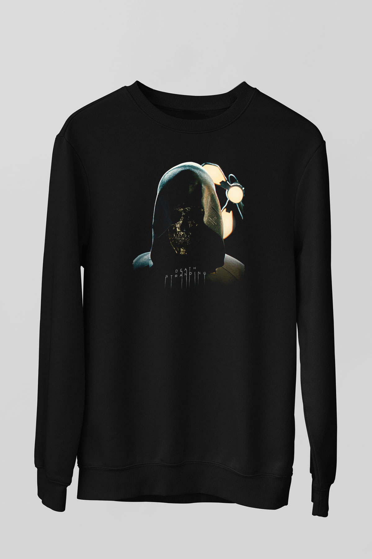 Death Stranding Baskılı Unisex Siyah Sweatshirt
