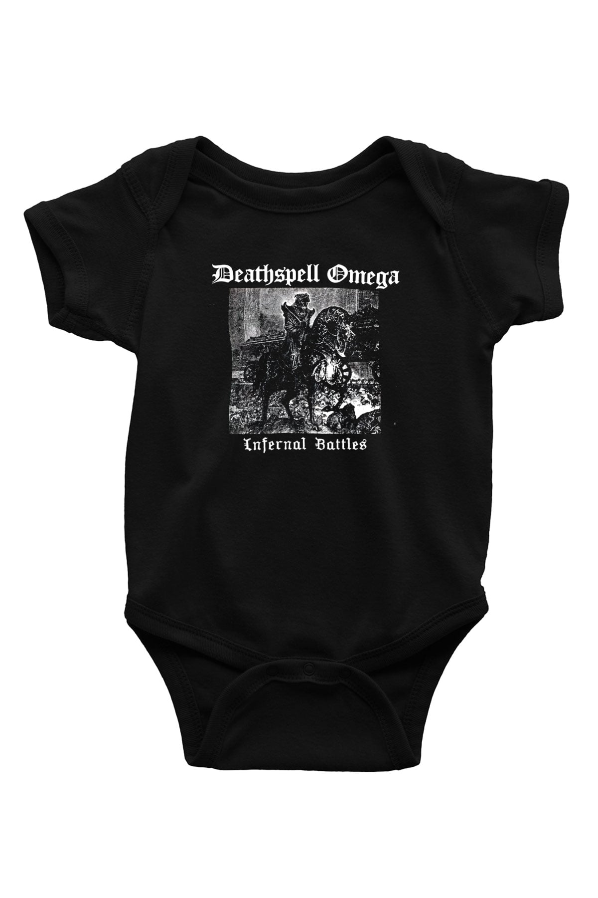 Deathspell Omega Baskılı Unisex Siyah Bebek Body - Zıbın
