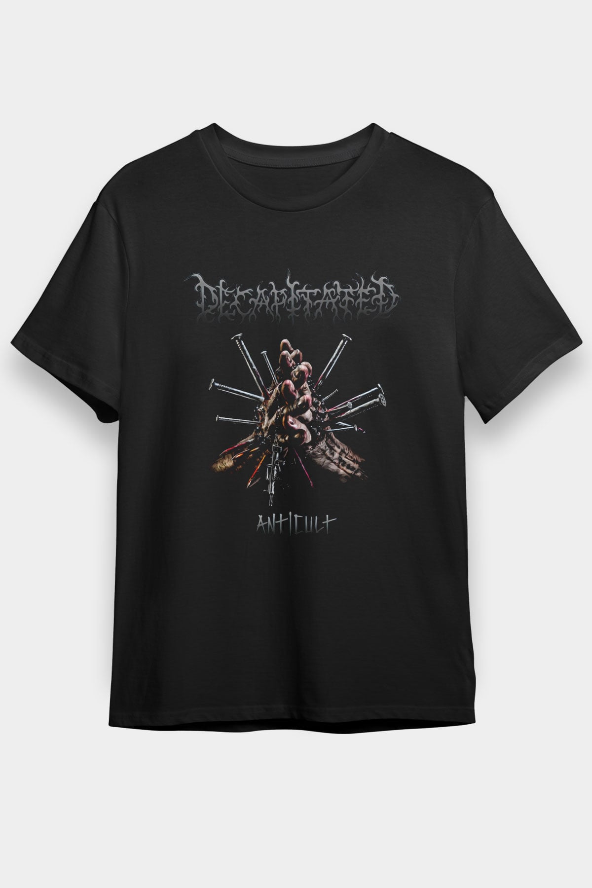 Decapitated Baskılı Unisex Siyah Tişört - Tshirt