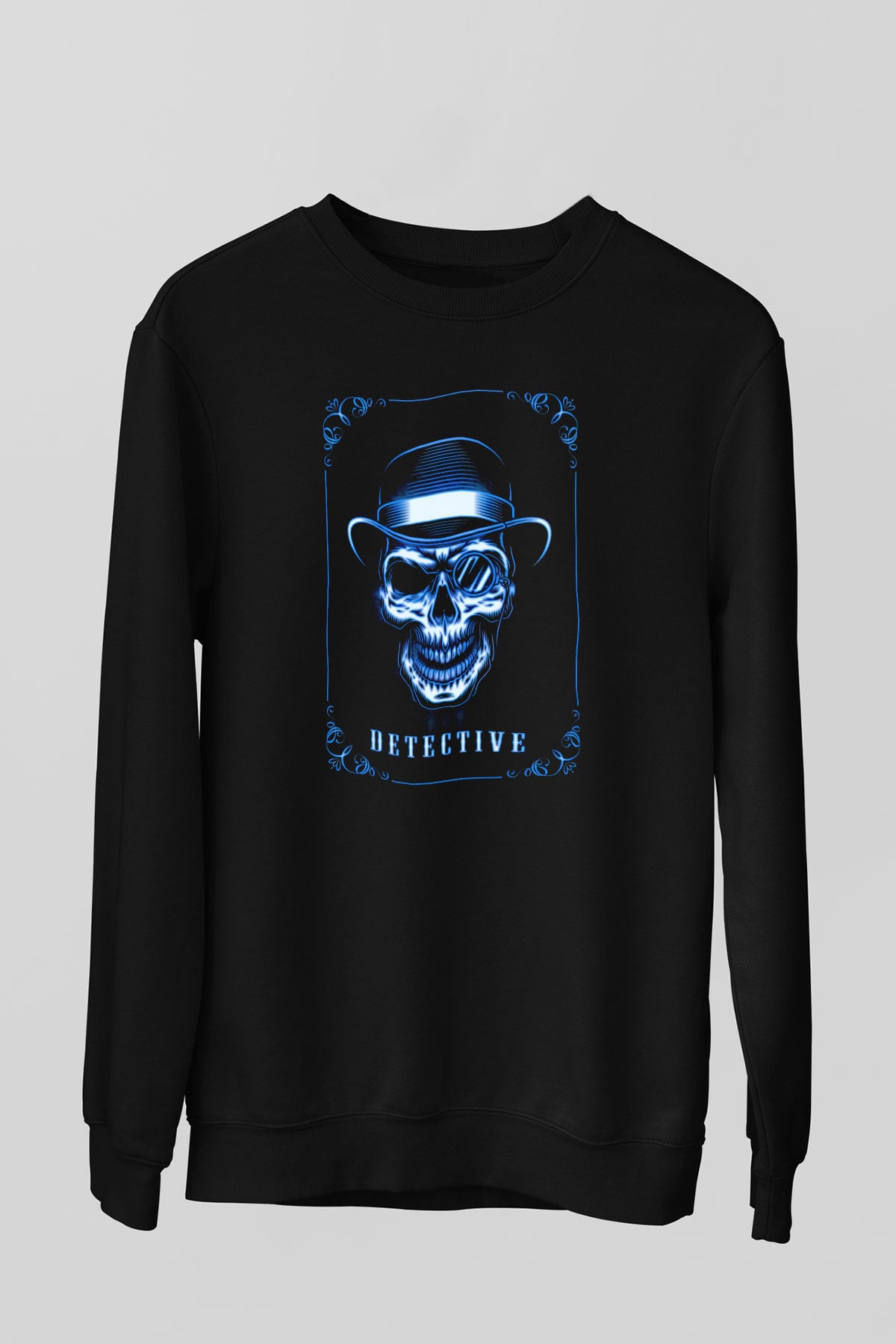 Dedektif Siyah Unisex Sweatshirt
