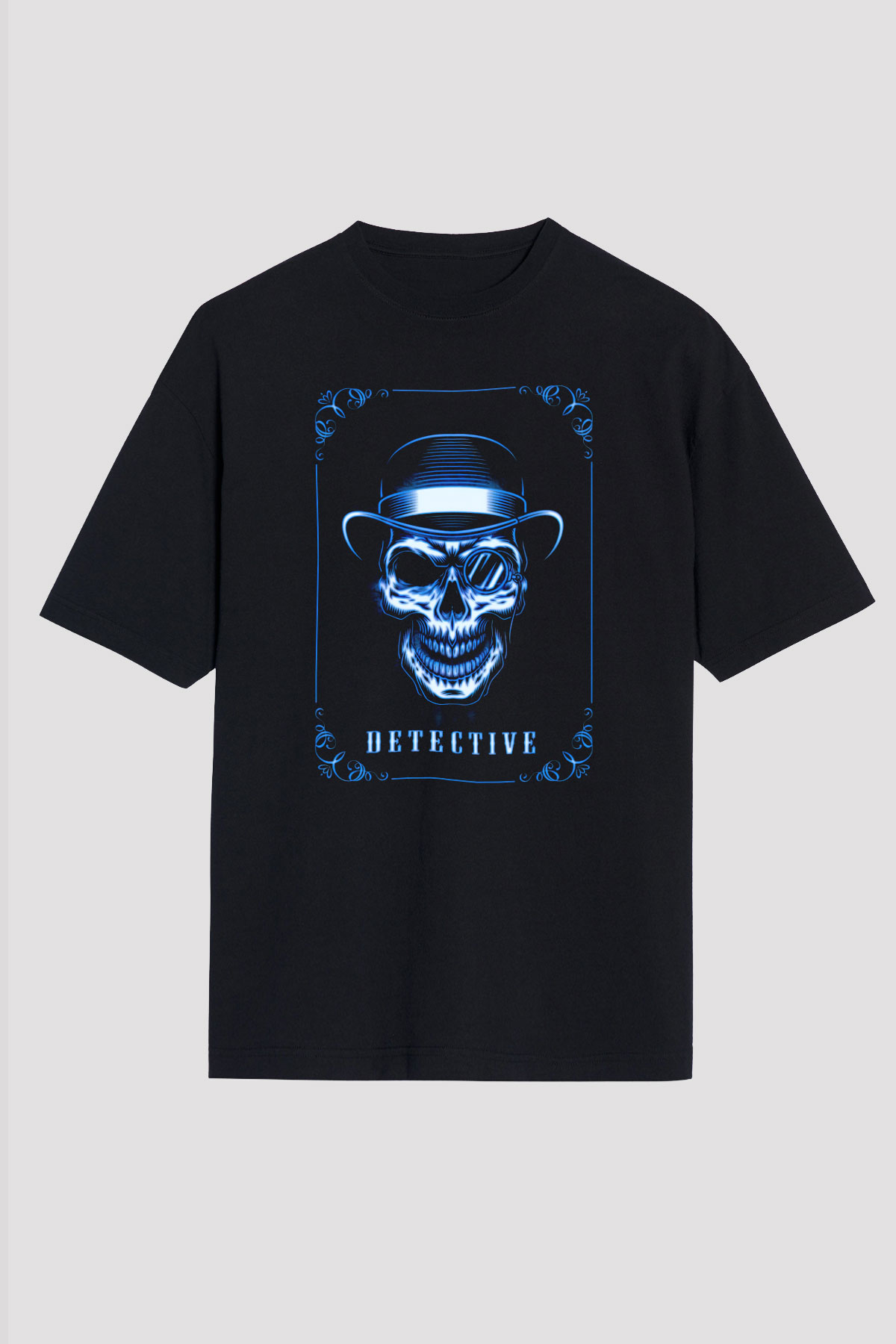 Dedektif Siyah Unisex Tişört T-Shirt - TişörtFabrikası